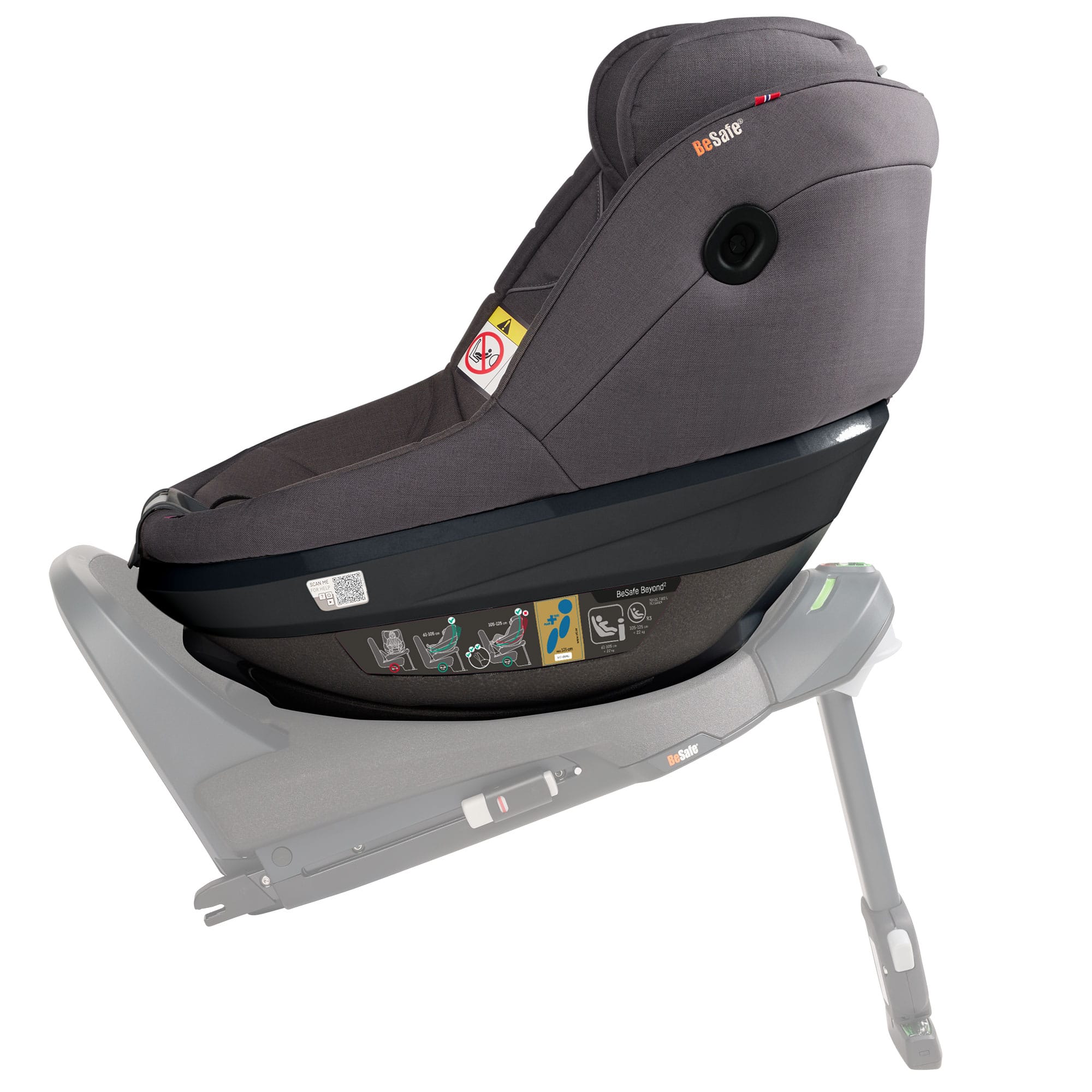 BeSafe Beyond 2 Rear Facing Car Seat in Dark Grey Melange Toddler Car Seats