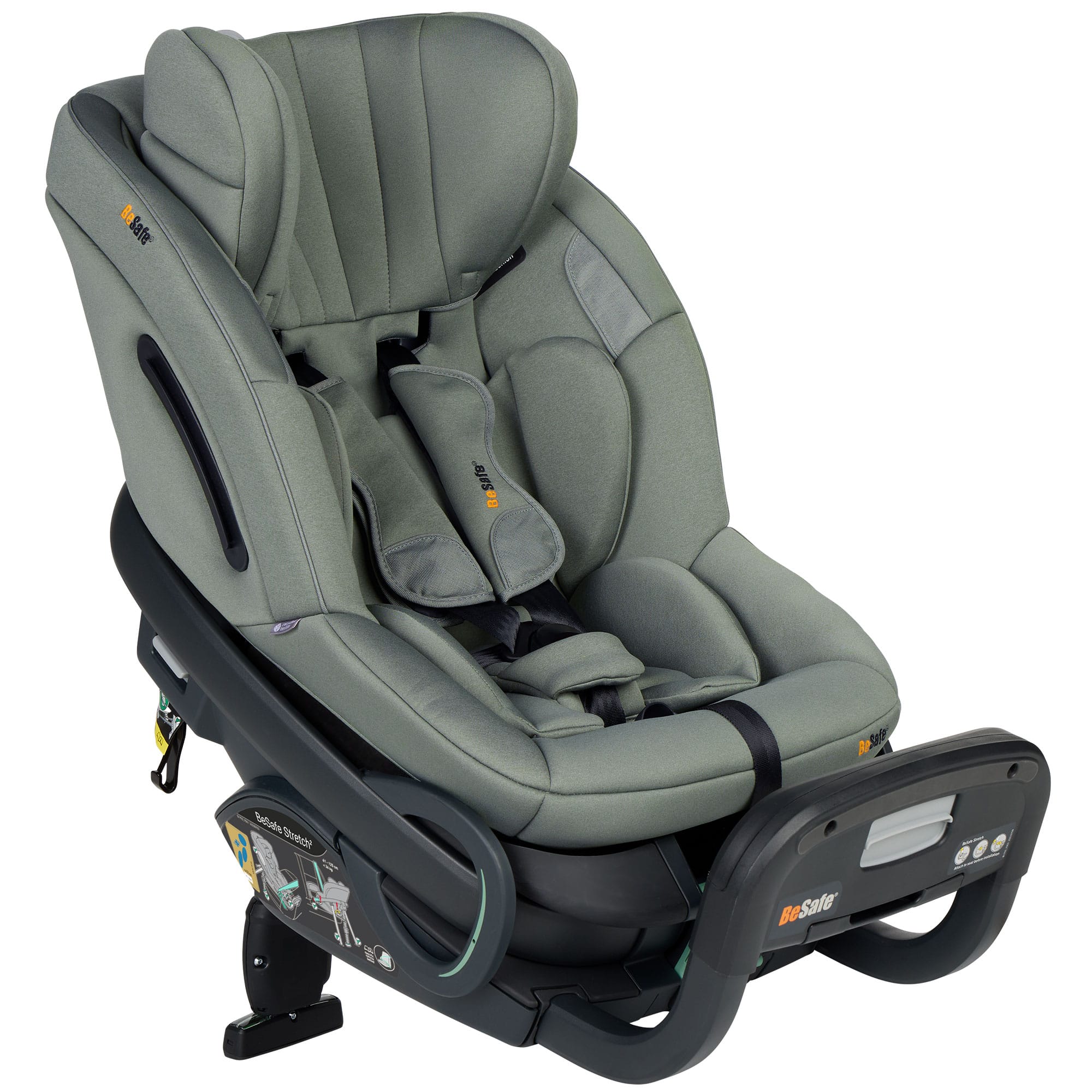 BeSafe Stretch 2 Car Seat in Meadow Green Soft Breeze Toddler Car Seats 11048209-MGreenSoBr-Std 7072754028145