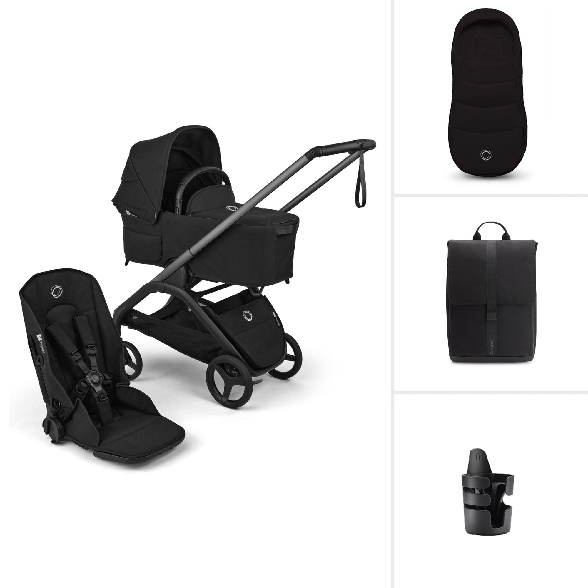Bugaboo Dragonfly Plus Essential Stroller Bundle - Heritage Black Baby Prams BUG-DFLY-PLUS-ESS-3 8717447399094