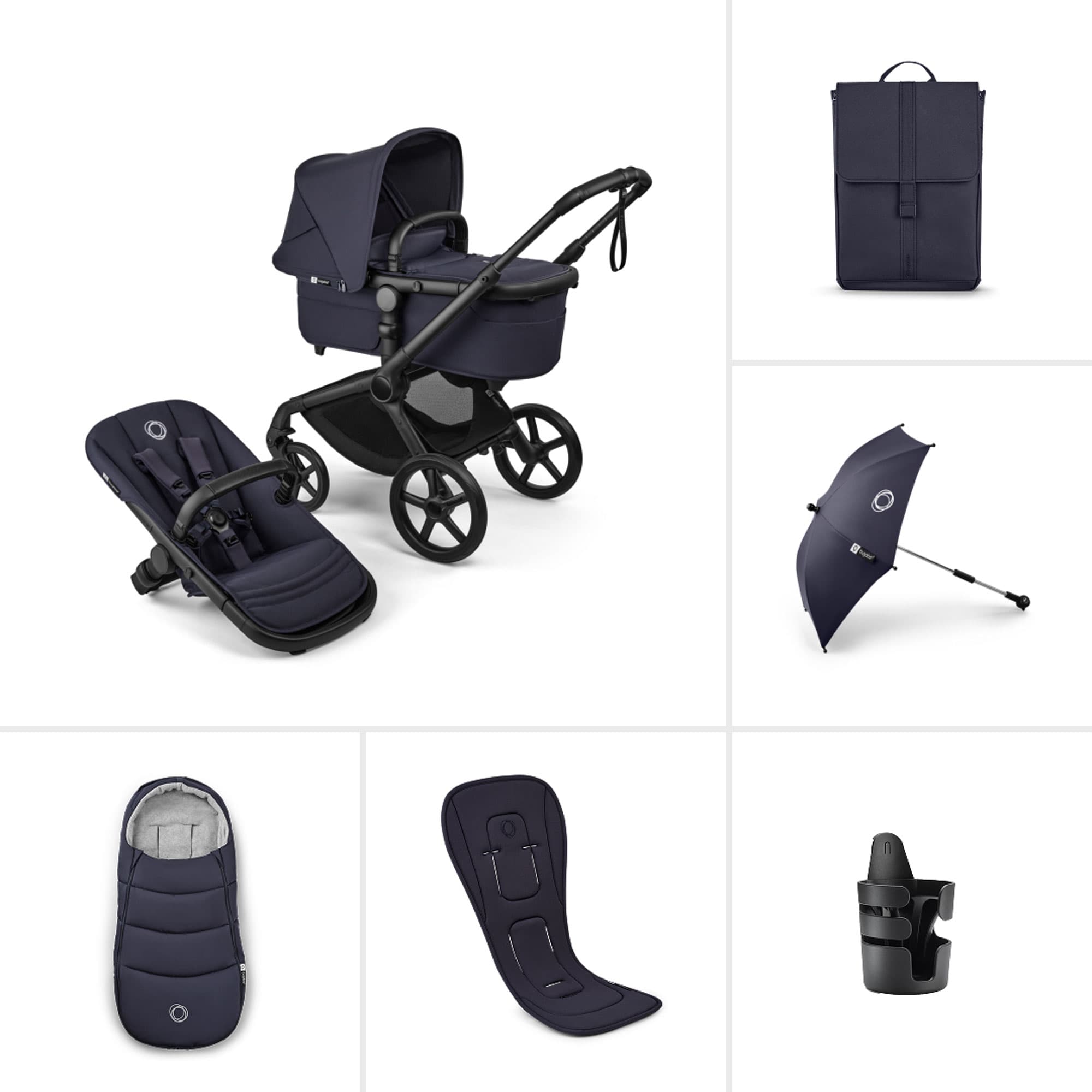 Bugaboo Fox 5 Renew Essential Bundle in Deep Indigo Baby Prams 18879-COMP-IND 8717447288718