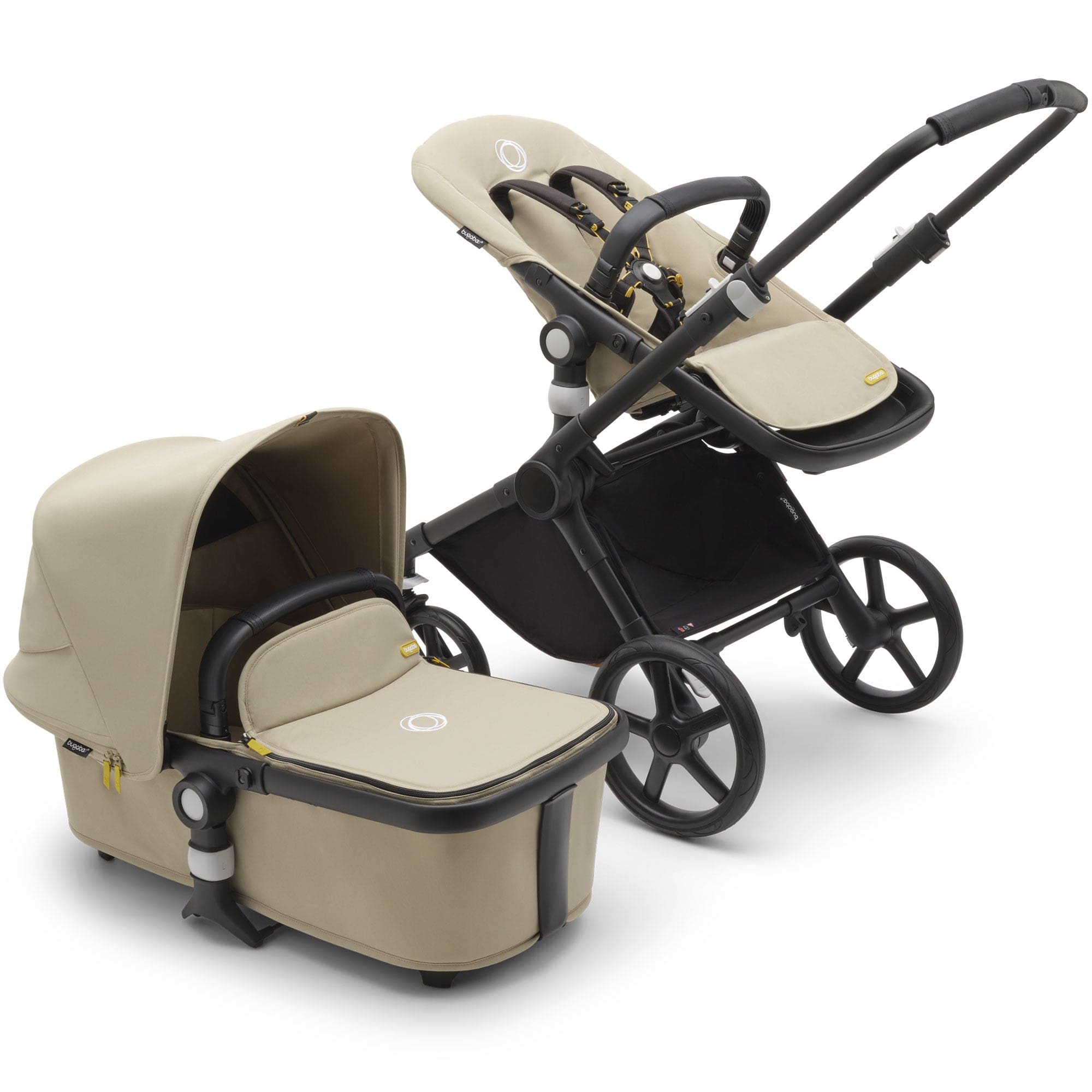 Bugaboo Fox Cub in Black/Desert Beige Baby Prams 100175031 8717447251545