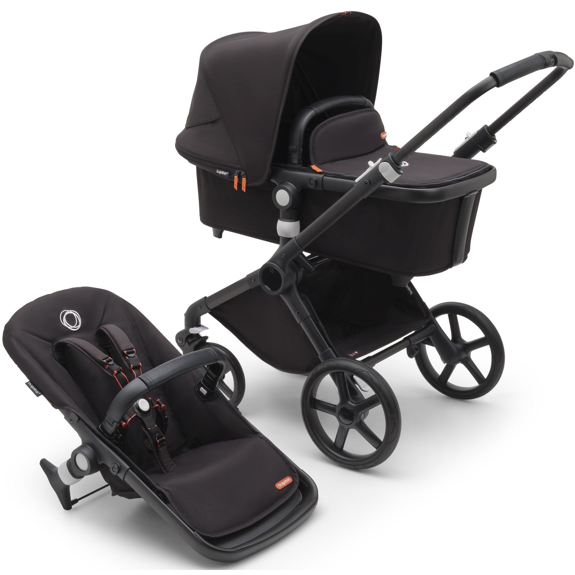 Bugaboo Fox Cub in Black/Midnight Black Baby Prams 100175046 8717447435648