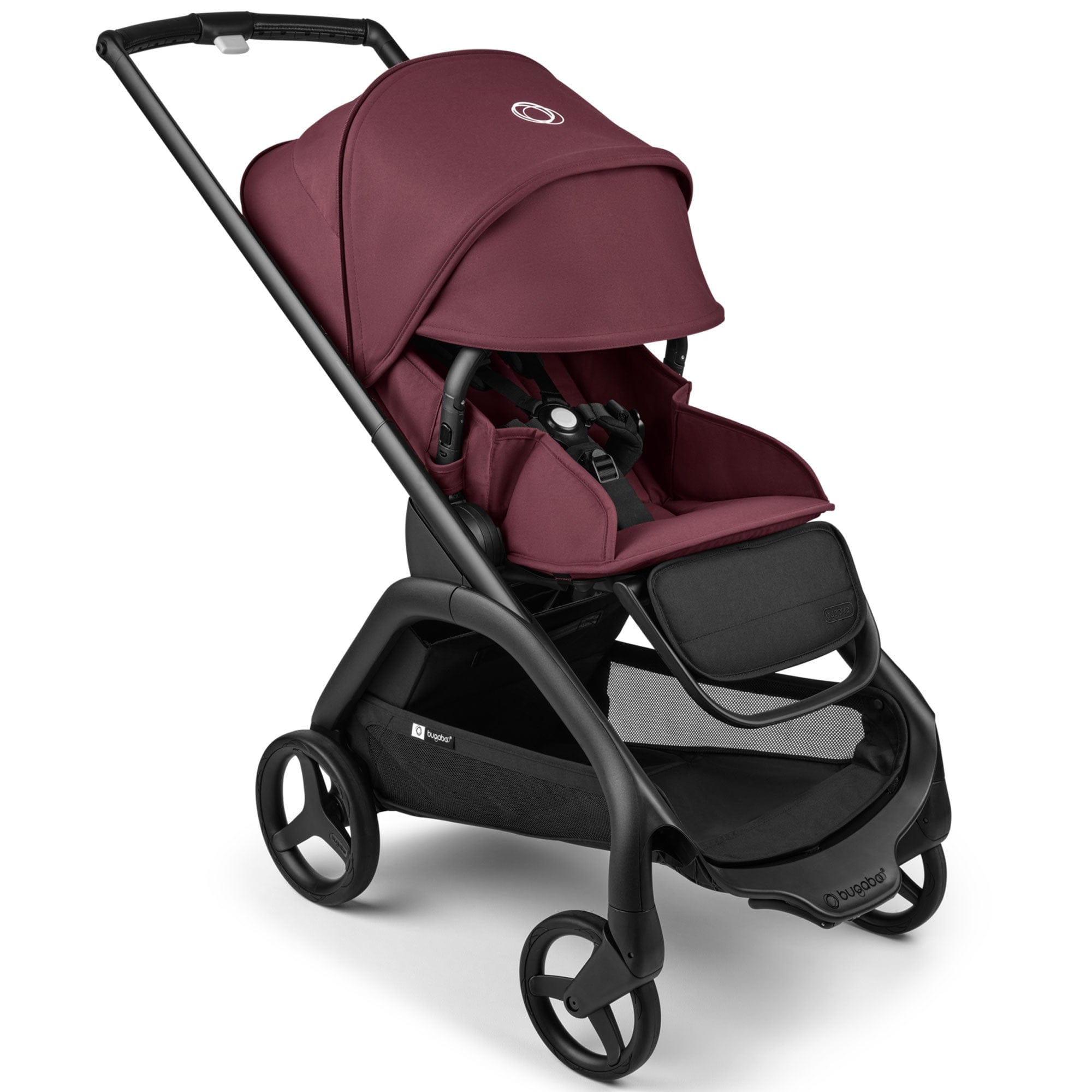 Bugaboo Dragonfly Complete Pushchair - Black/Dark Cherry Pushchairs & Buggies 100176079 8717447378419