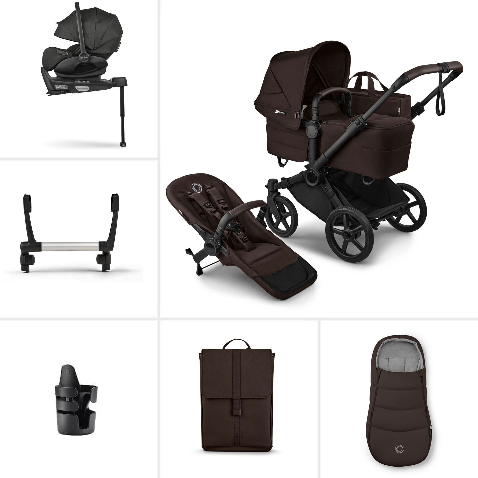 Bugaboo Donkey 6 Single Ultimate Newborn Bundle in Cocoa Brown Travel Systems 21660-COC-BRN 8717447361534