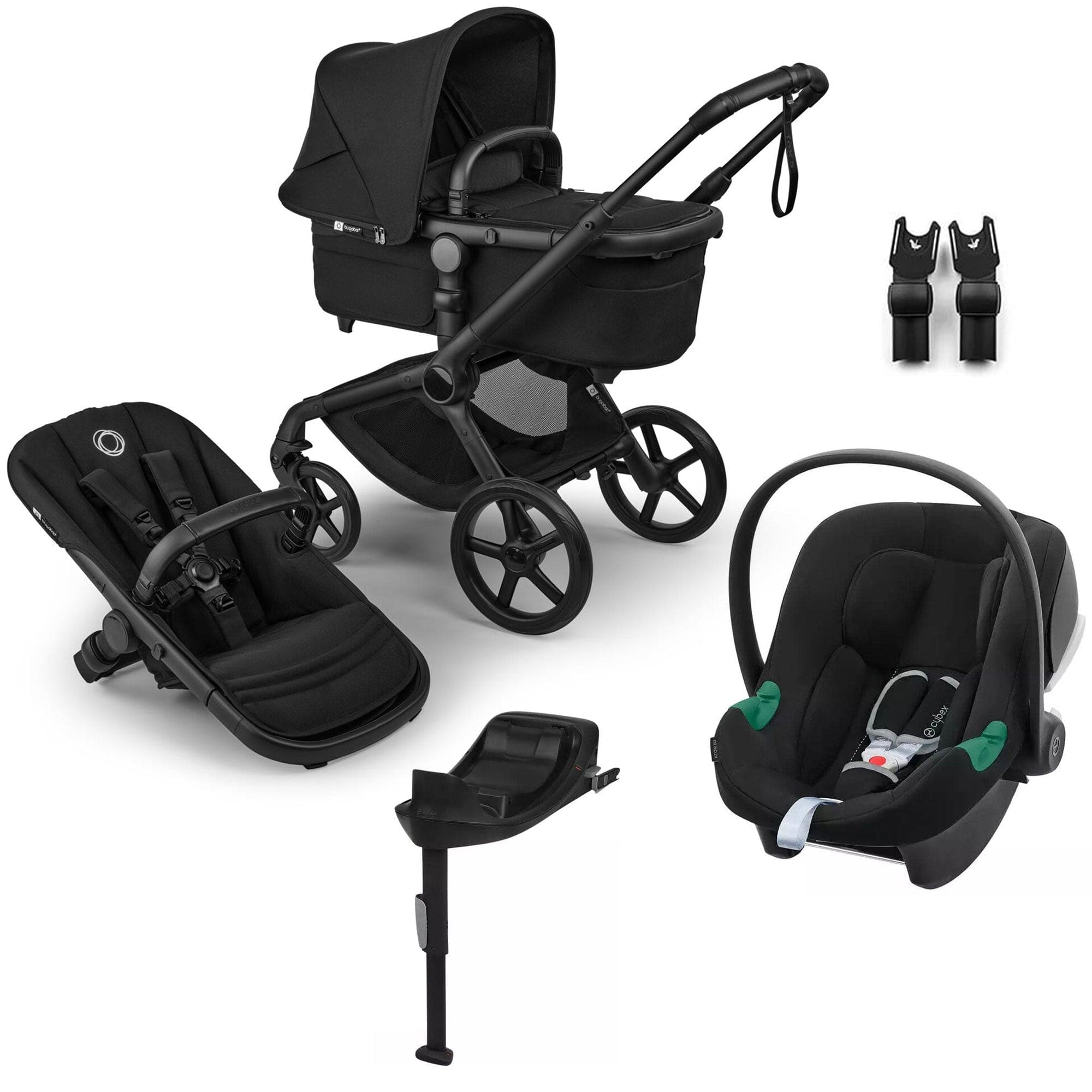 Bugaboo Fox 5 Renew Cybex Travel System in Heritage Black Travel Systems 18828-TS-ATO-BLA 8717447385516