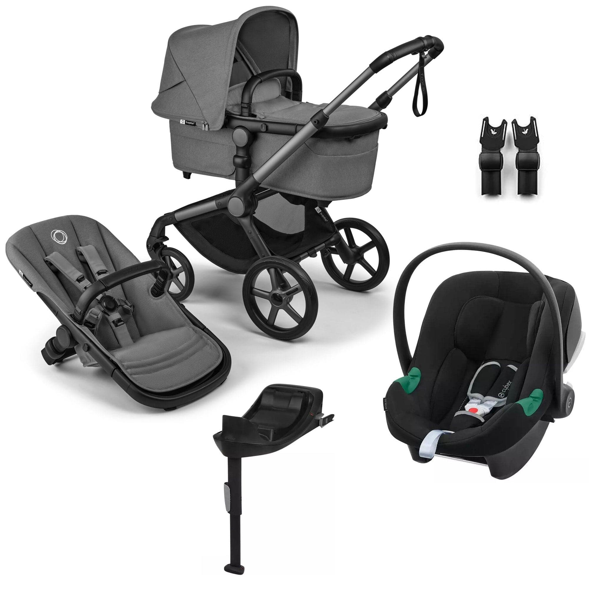 Bugaboo Fox 5 Renew Cybex Travel System in Moon Grey Travel Systems 18832-TS-ATO-GRE 8717447391630