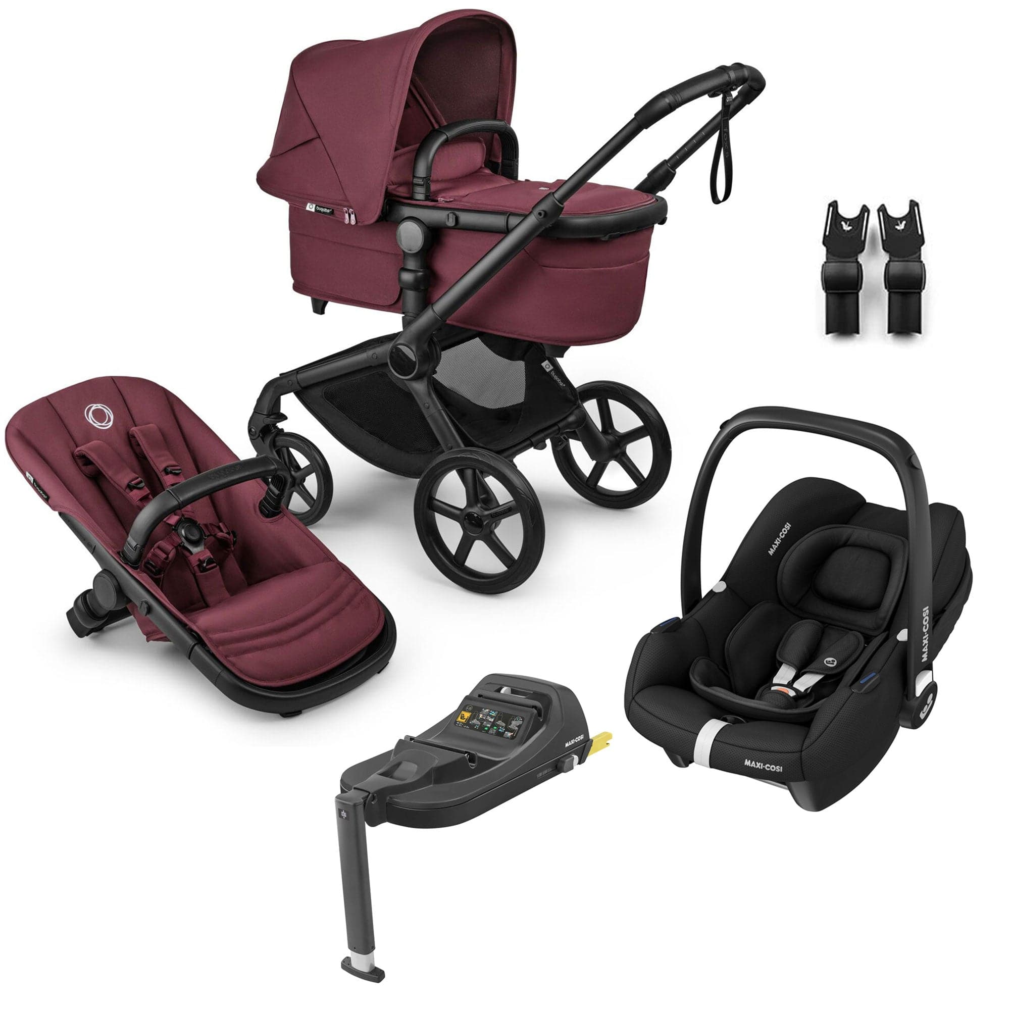 Bugaboo Fox 5 Renew Maxi-Cosi Travel System in Dark Cherry Travel Systems 18847-TS-CAB-CHE 8717447650447