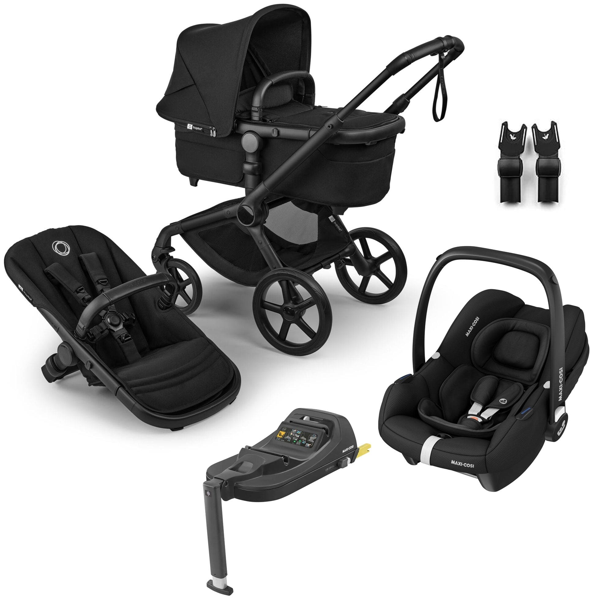 Bugaboo Fox 5 Renew Maxi-Cosi Travel System in Heritage Black Travel Systems 18844-TS-CAB-BLA 8717447385516