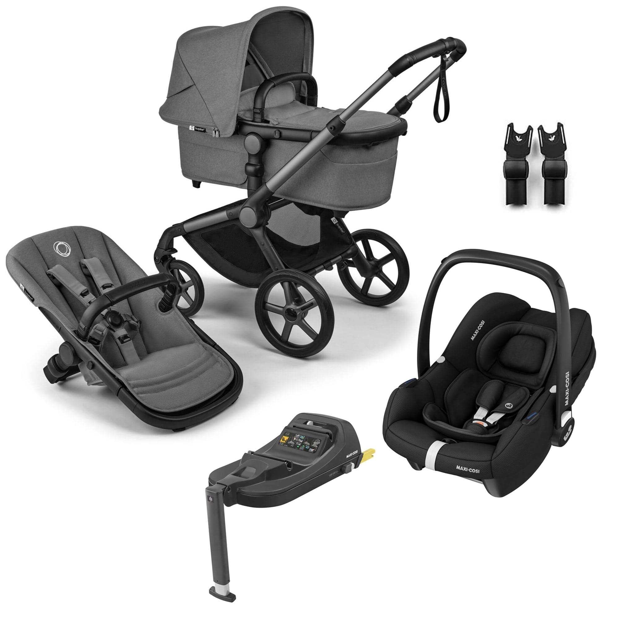 Bugaboo Fox 5 Renew Maxi-Cosi Travel System in Moon Grey Travel Systems 18855-TS-CAB-GRE 8717447391630