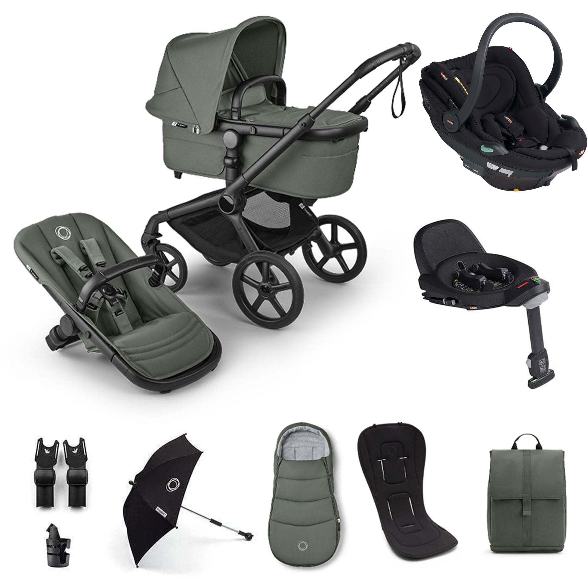 Bugaboo Fox 5 Renew Ultimate BeSafe Bundle in Forest Green Travel Systems 20510-ULT-BEY-GRN 8717447622239