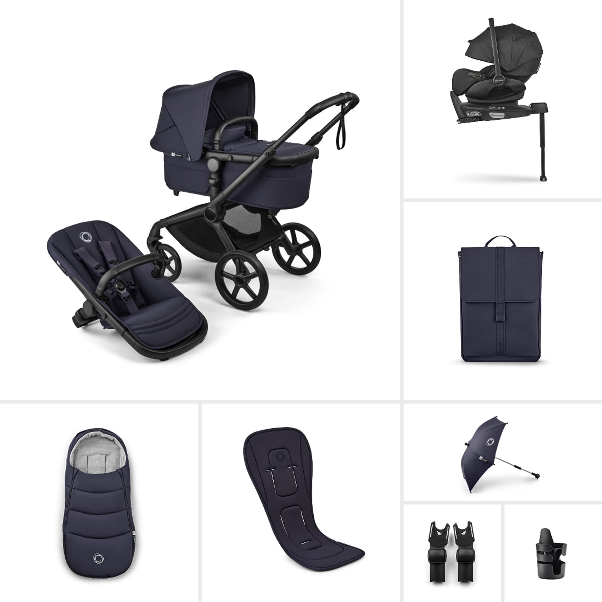 Bugaboo Fox 5 Renew Ultimate Newborn Bundle in Deep Indigo Travel Systems 18775-ULT-NEW-IND 8717447288718