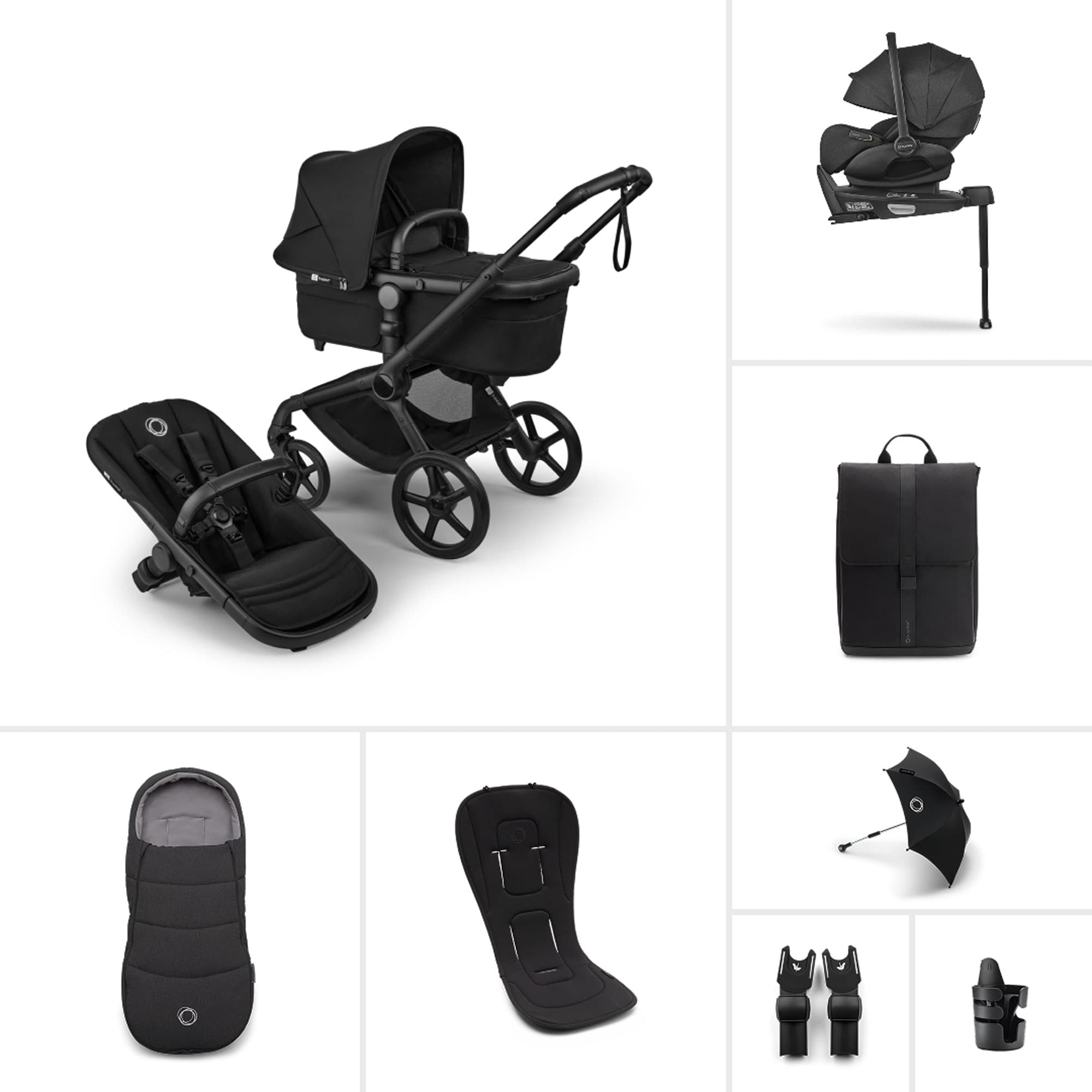 Bugaboo Fox 5 Renew Ultimate Newborn Bundle in Heritage Black Travel Systems 18783-ULT-NEW-BLK 8717447385516