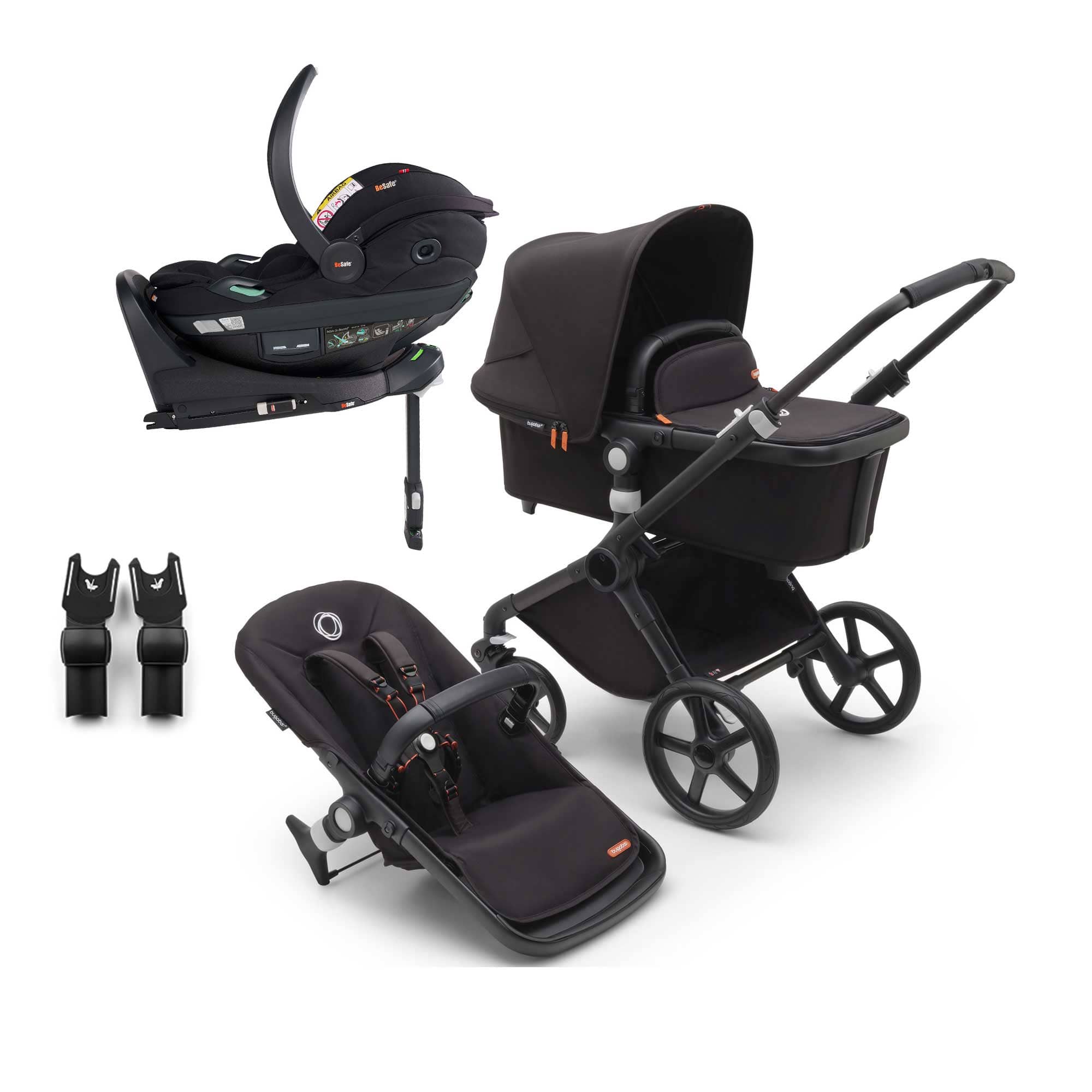 Bugaboo Fox Cub BeSafe Travel System in Black/Midnight Black Travel Systems 19993-FXCB-BEY 8717447435648