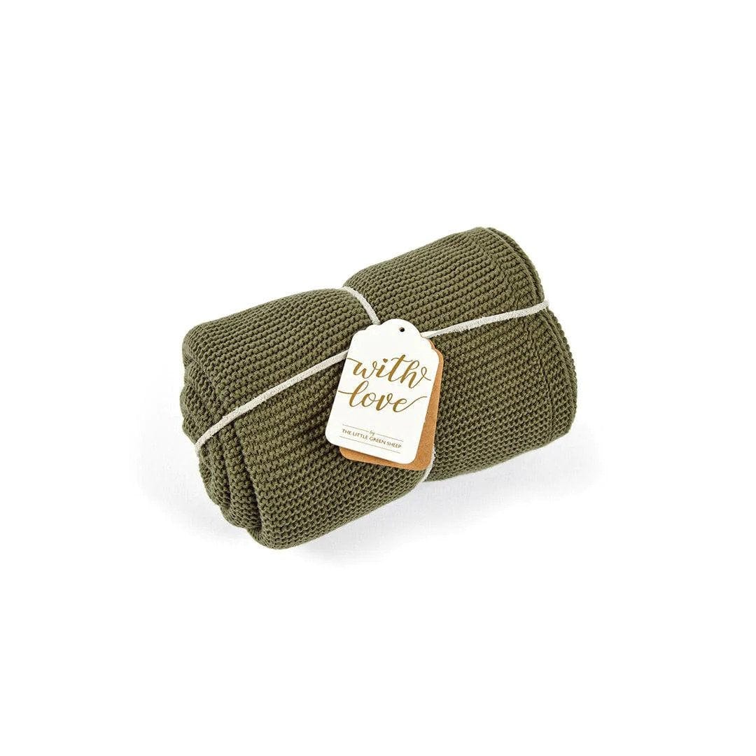 Little Green Sheep Organic Cellular Blanket in Juniper Cot & Cot Bed Blankets BD026F 5060730245305