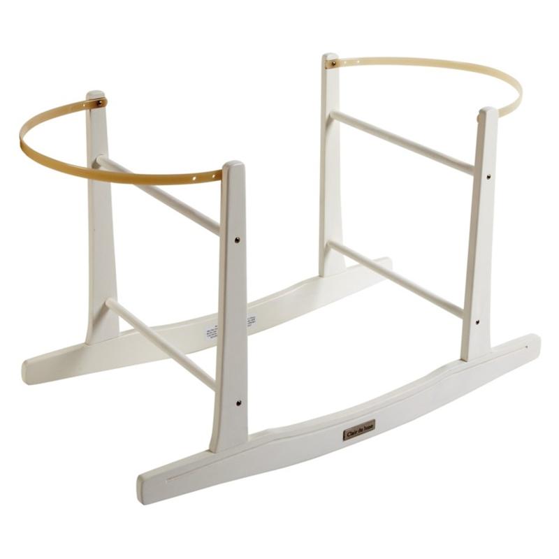 Clair de Lune Moses Basket Dimple White Moses Baskets & Stands 15002-WHT 5033775015707