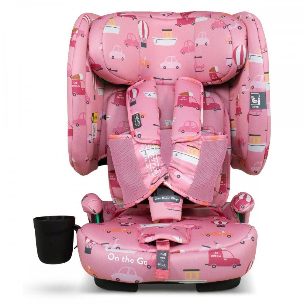 Cosatto On The Go i-Size Travel Car Seat Itchy Feet Rosy Toddler Car Seats CT5923 5021645073582