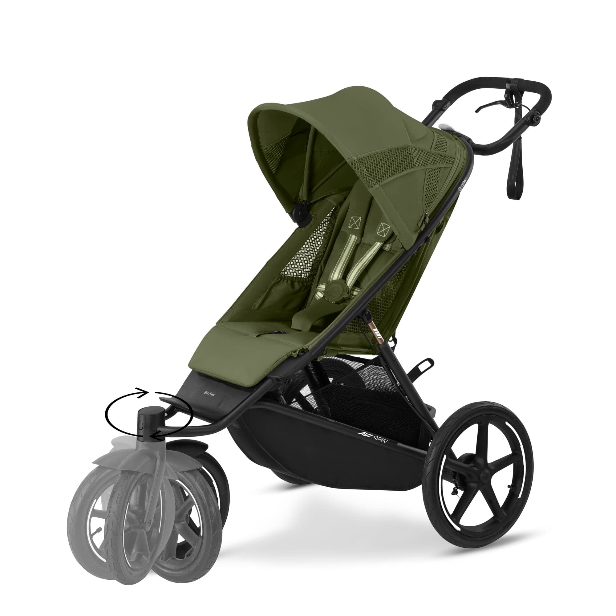 Cybex Avi Spin in Moss Green 3 Wheelers 525000441 4063846513314