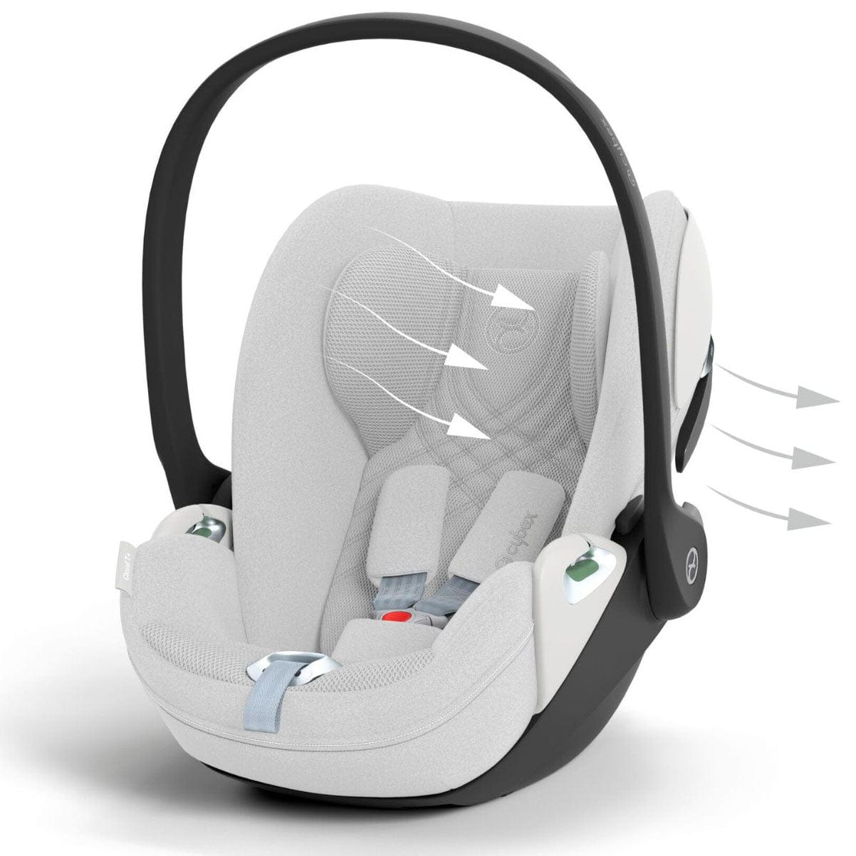 Cybex Cloud T PLUS i-Size Car Seat in Platinum White Baby Car Seats 523000245 4063846402953