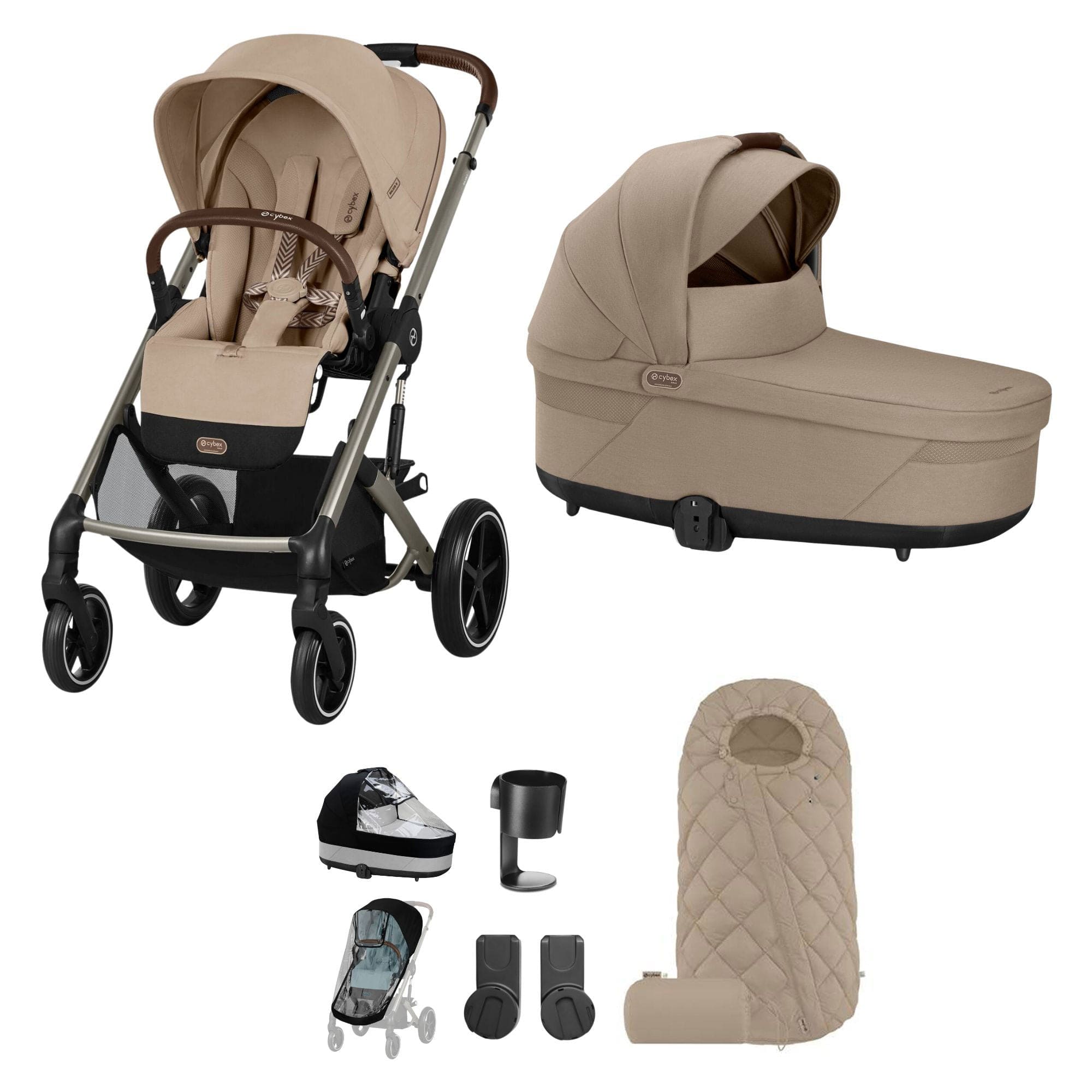 Cybex Balios S Lux Essential Bundle in Taupe/Almond Beige Baby Prams 16847-ALM-BEI 4063846456383