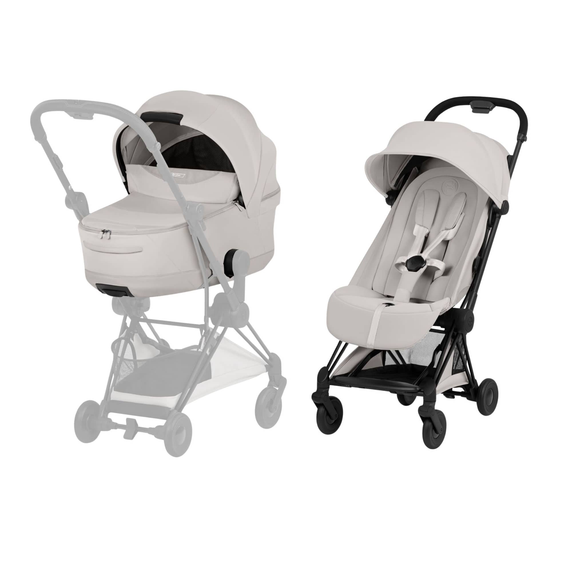 Cybex Coya Pushchair Set - Style Collection in Matt Black/City Grey Baby Prams 21979-MB-CIT-GRY 4063846561308