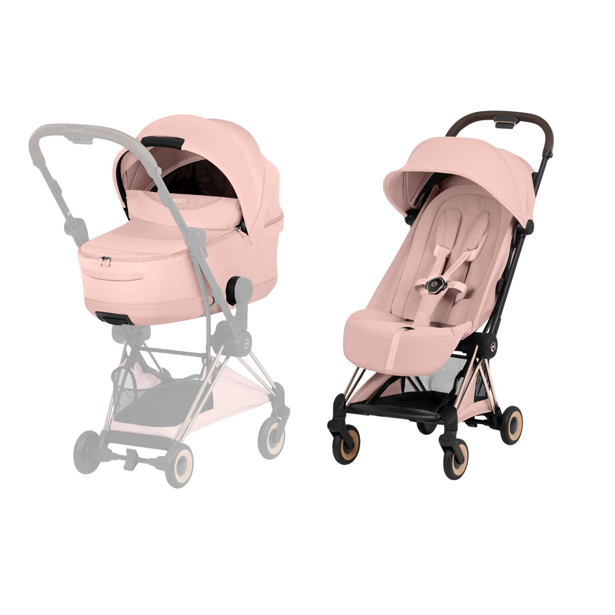 Cybex Coya Pushchair Set - Style Collection in Rose Gold/Peach Pink Baby Prams 21979-RG-PEA-PNK 4063846561094