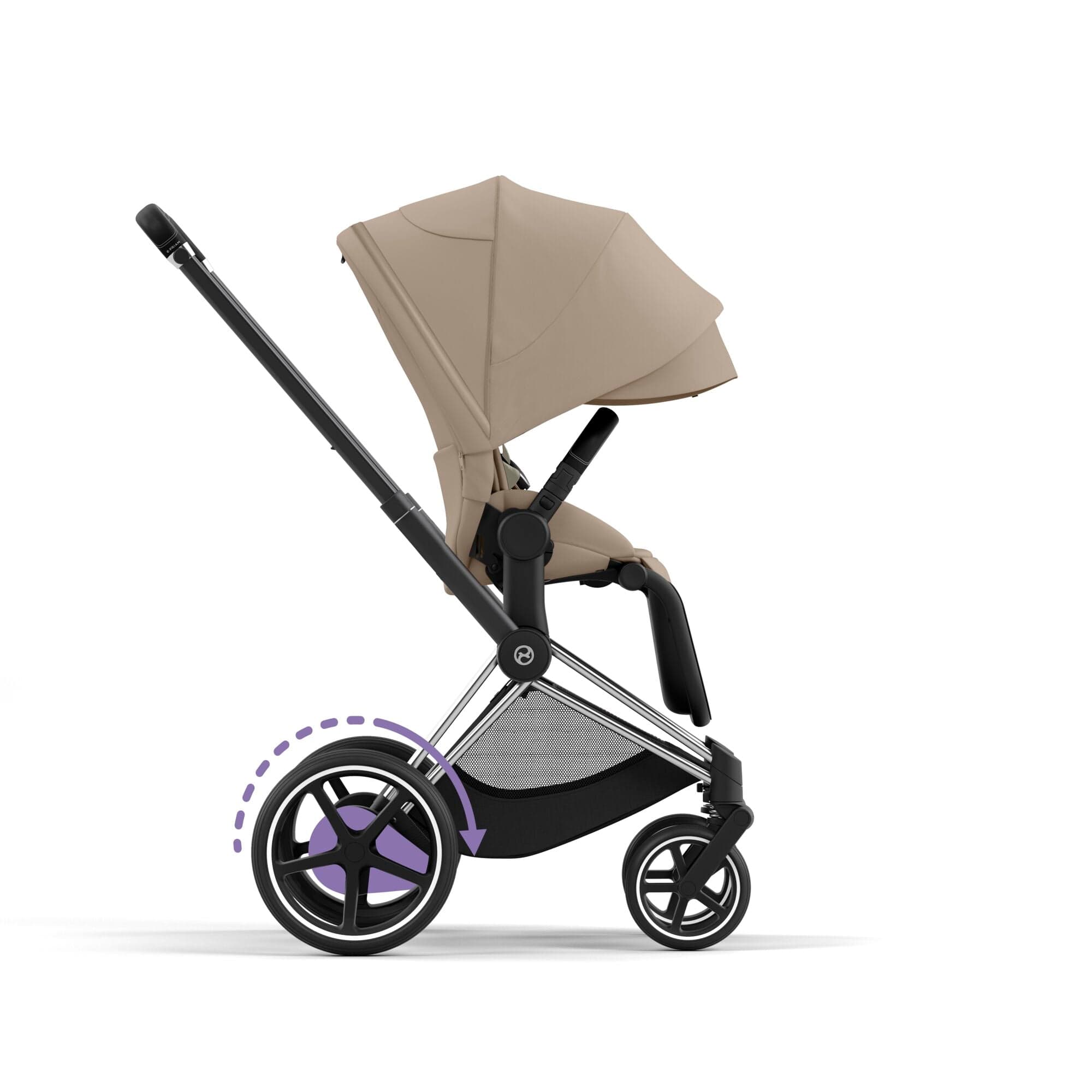 Cybex e-Priam & Lux Cot in Cozy Beige Baby Prams