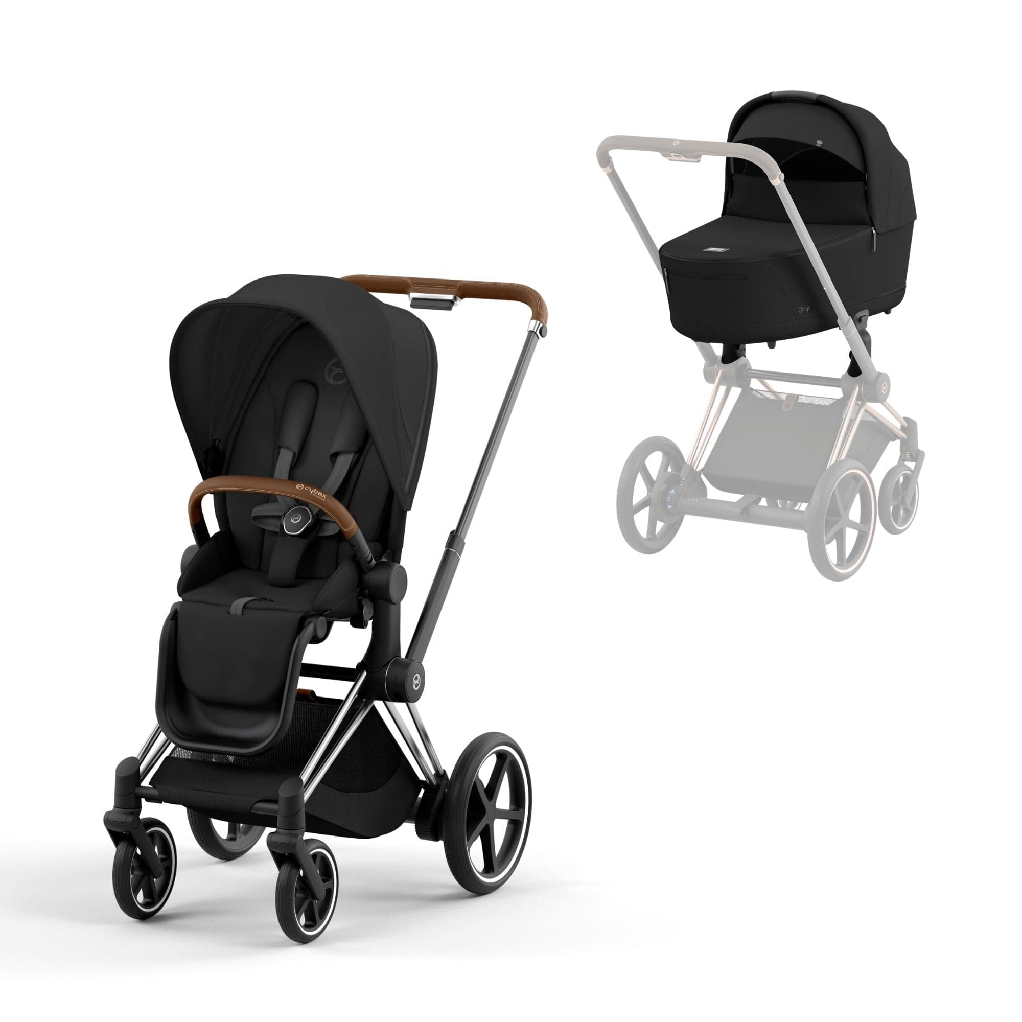 cybex.ch Cybex e-Priam & Lux Cot in Sepia Black (Ex-Display)