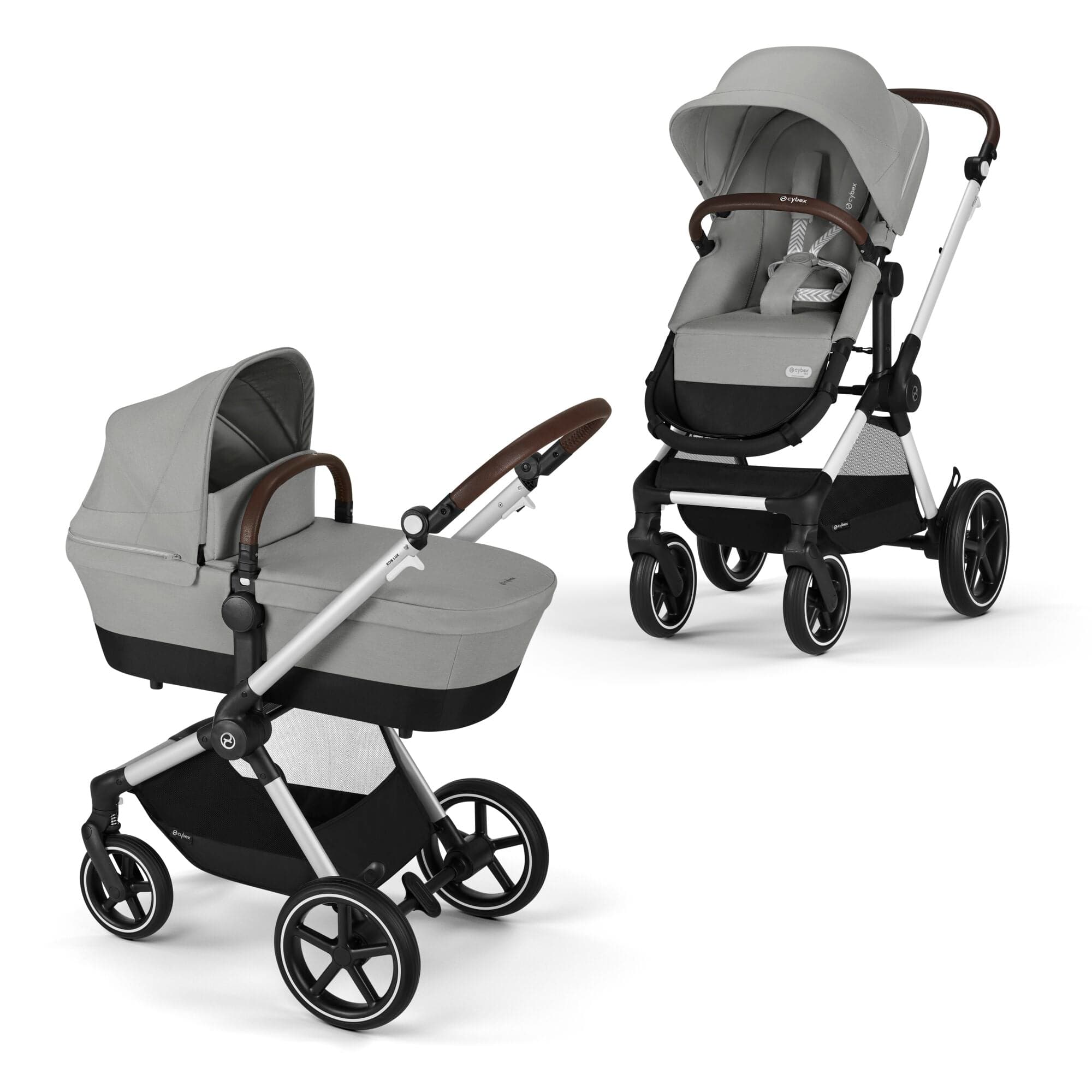 Cybex Eos Lux Stroller in Stone Grey Baby Prams 524001279 4063846477982