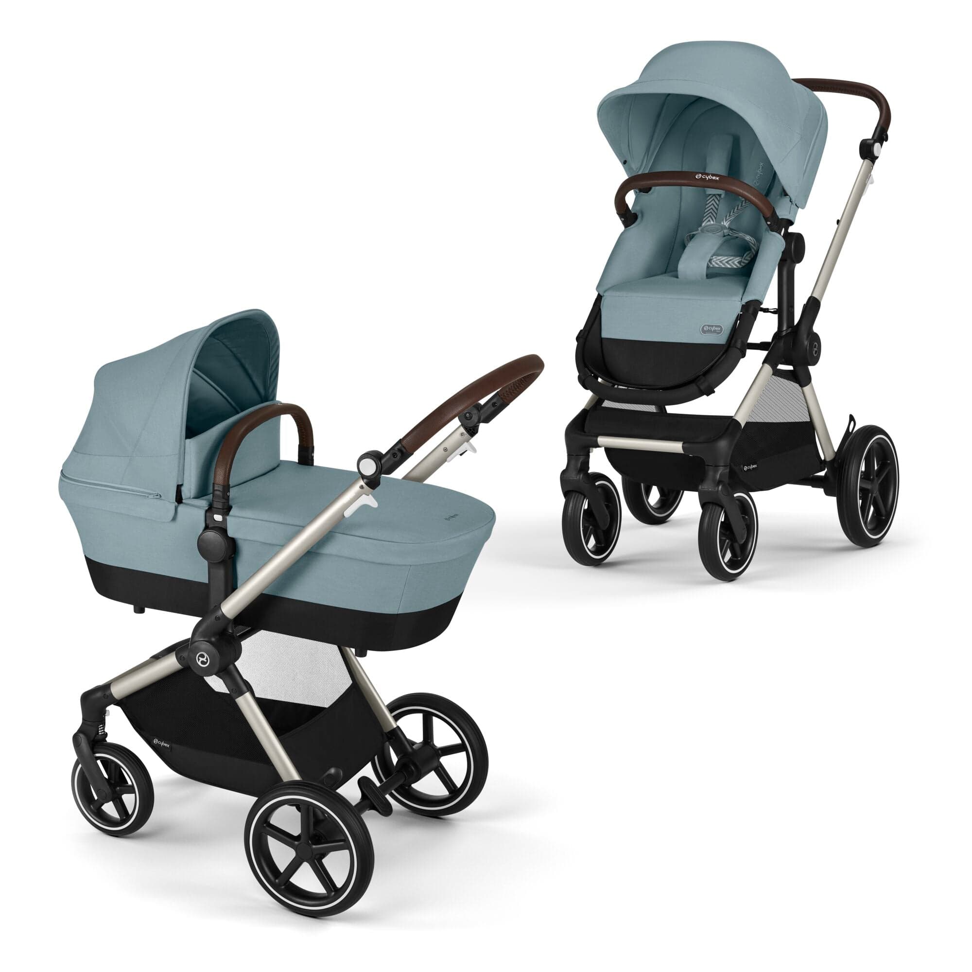 Cybex Eos Lux Stroller in Stormy Blue Baby Prams 524001285 4063846478026