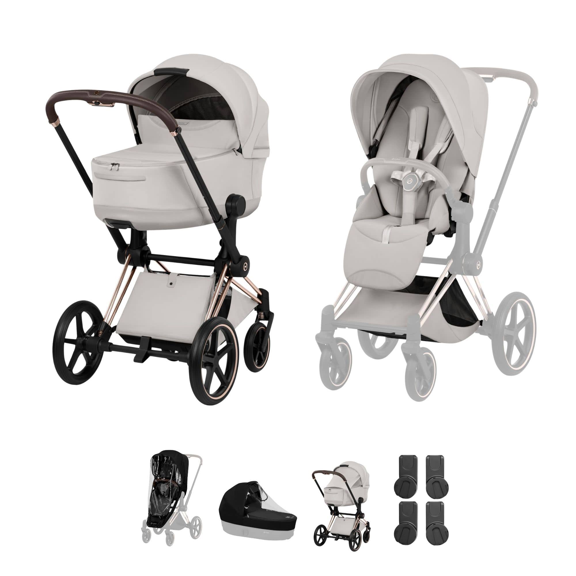 Cybex Priam Pushchair Set - Style Collection in City Grey Baby Prams 21812-RG-CIT-GRY 4063846550982