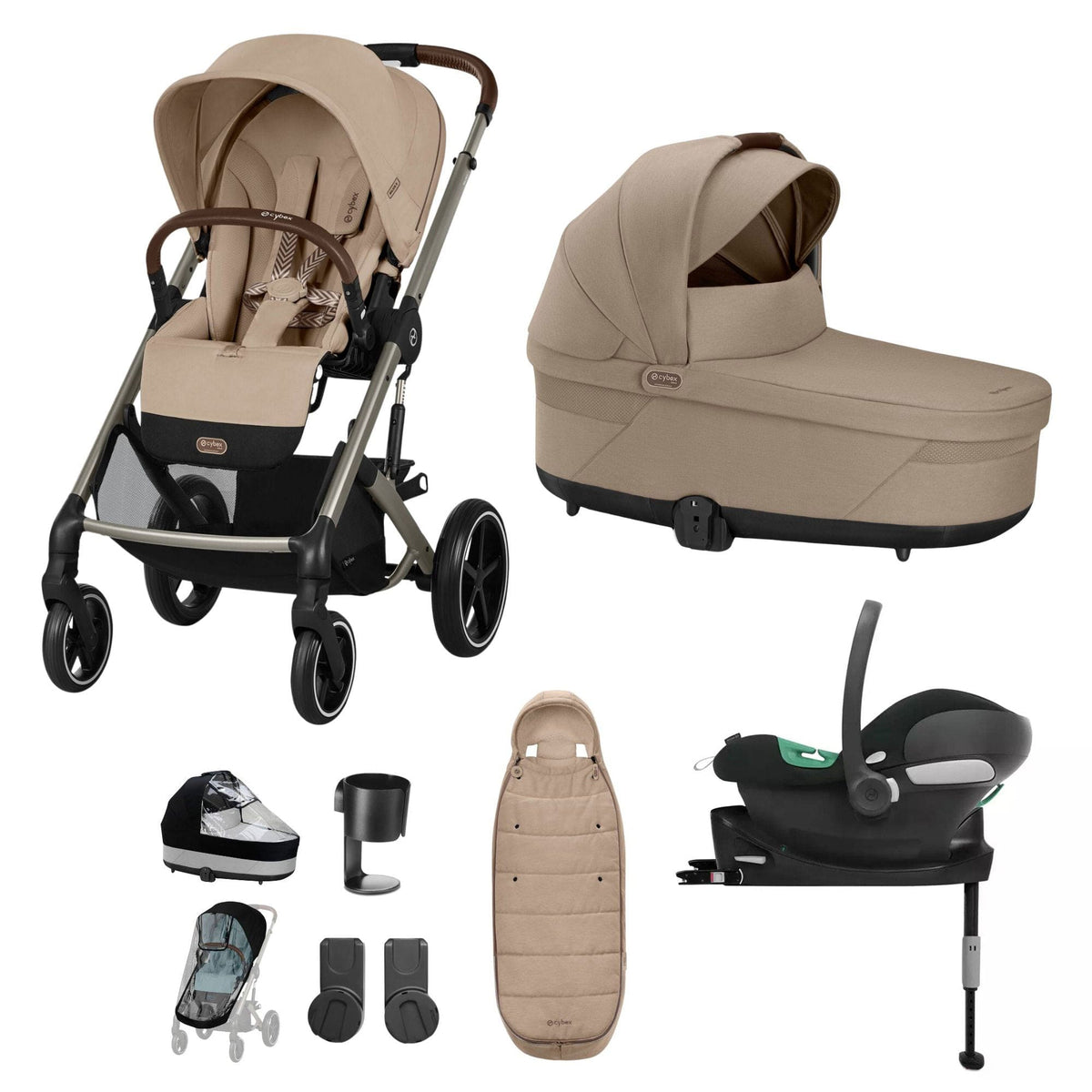 Cybex Balios S Lux Comfort Bundle in Taupe/Almond Beige Travel Systems 16905-ALM-BEI-1 4063846456383