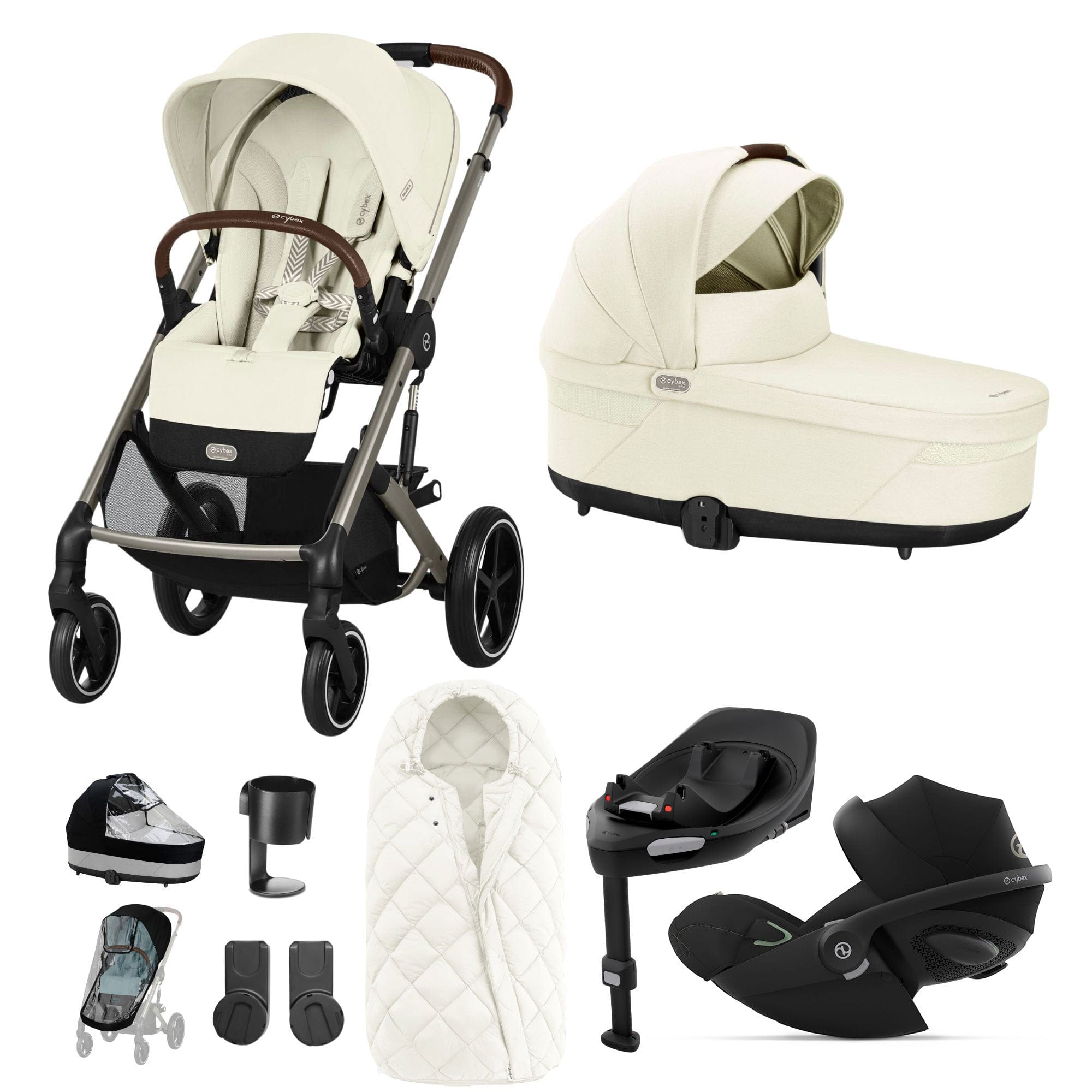 Cybex Balios S Lux Luxury Bundle in Taupe/Seashell Beige Travel Systems 14668-TPE-SEA-BEI 4063846318124