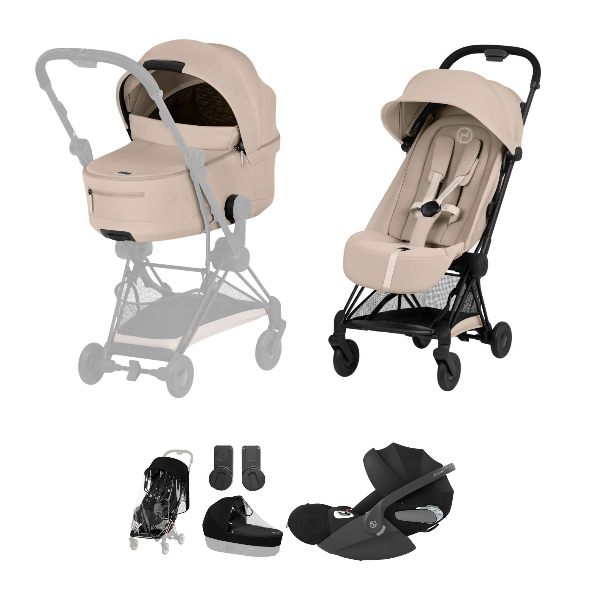 Cybex Coya Ultimate Bundle - Comfort Collection in Cozy Beige Travel Systems 22041-MB-COZ-BEI 4063846550302