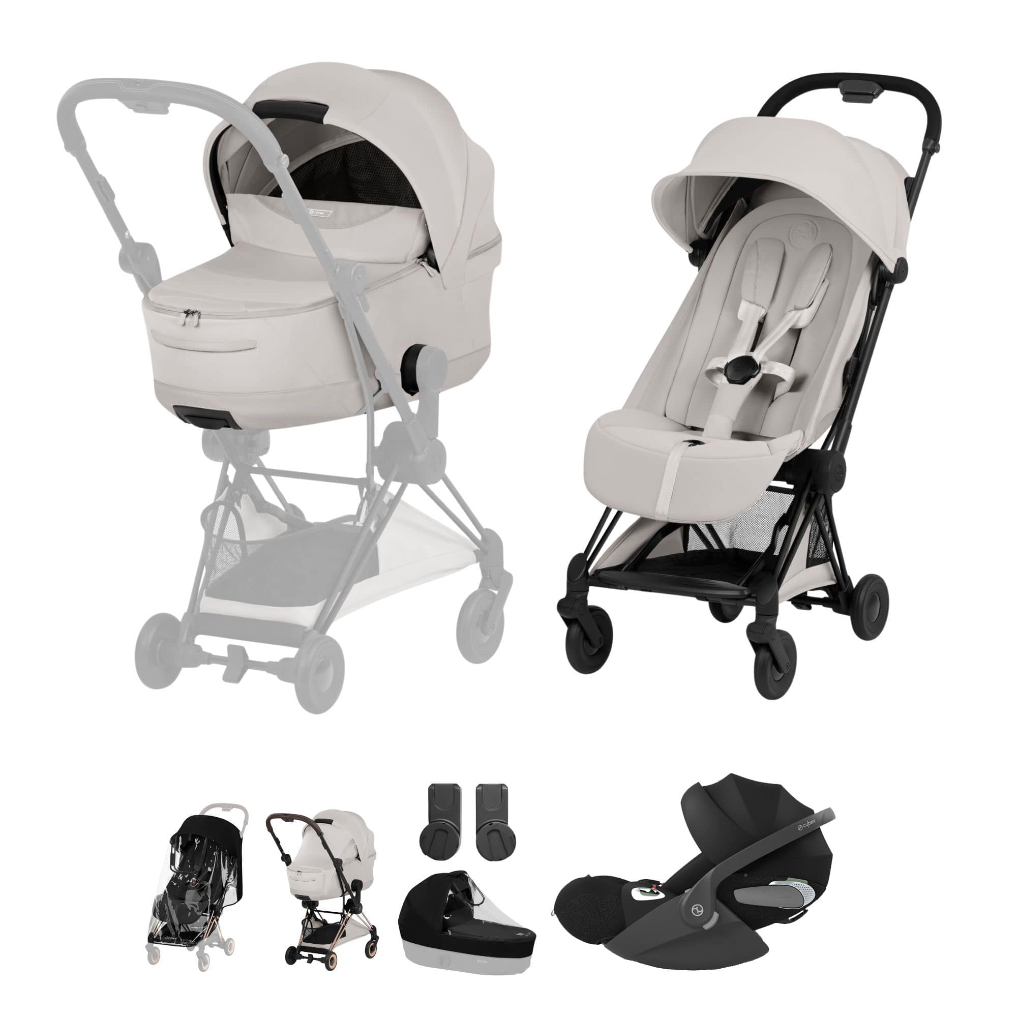 Cybex Coya Ultimate Bundle - Style Collection in City Grey Travel Systems 21991-MB-CIT-GRY 4063846561308