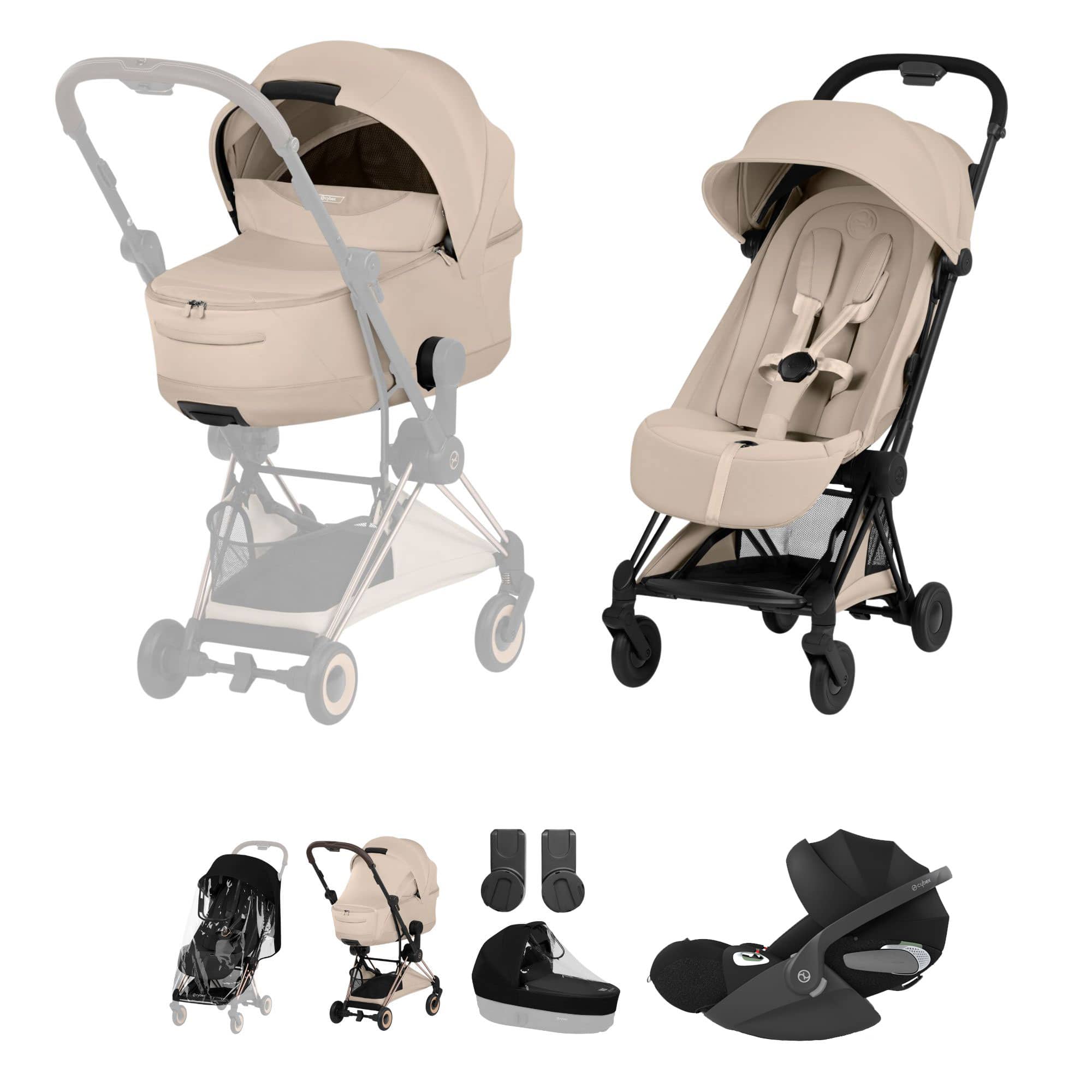Cybex Coya Ultimate Bundle - Style Collection in Cozy Beige Travel Systems 21991-MB-COZ-BEI 4063846561445