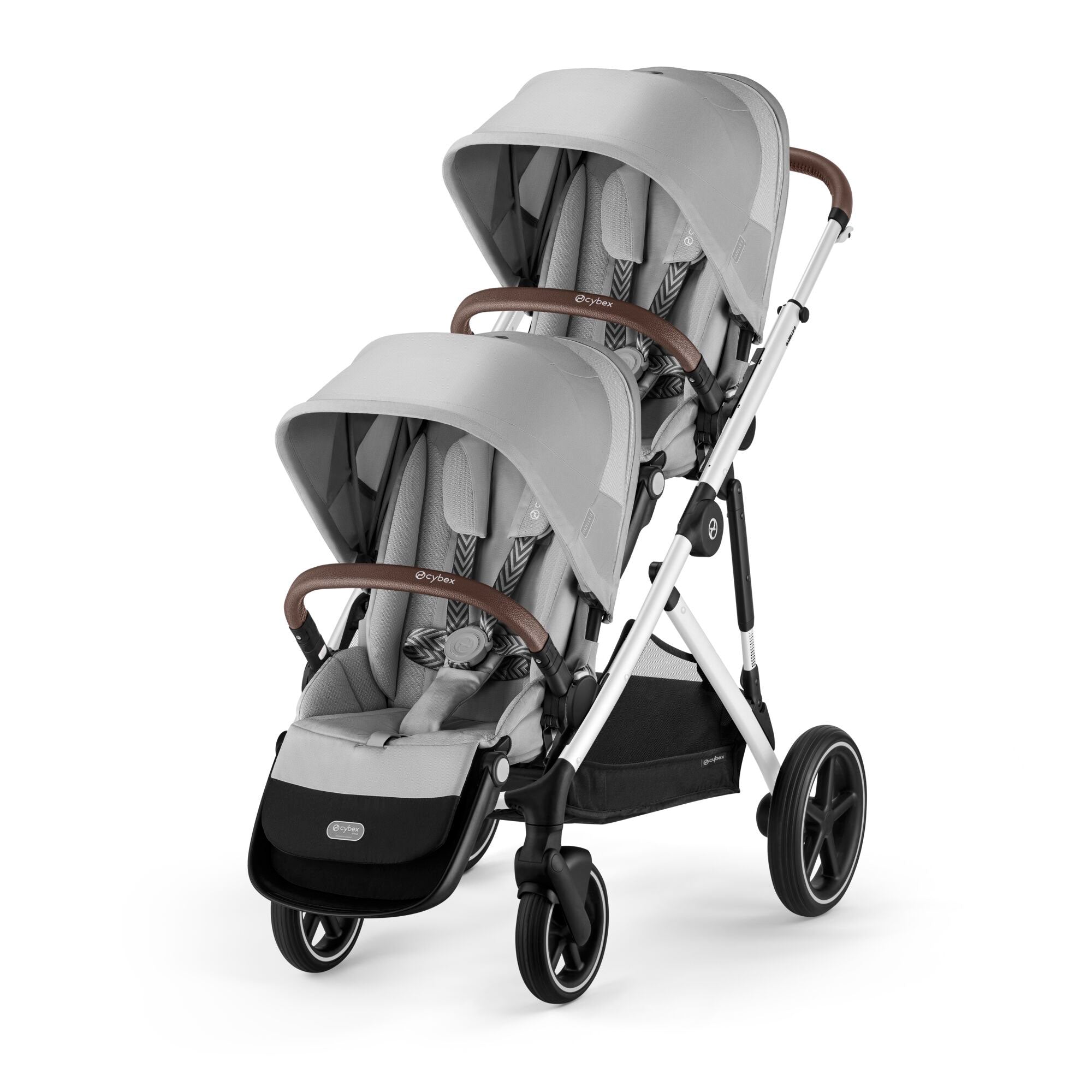 Cybex eGazelle S Twin Comfort Pushchair Bundle in Stone Grey Travel Systems