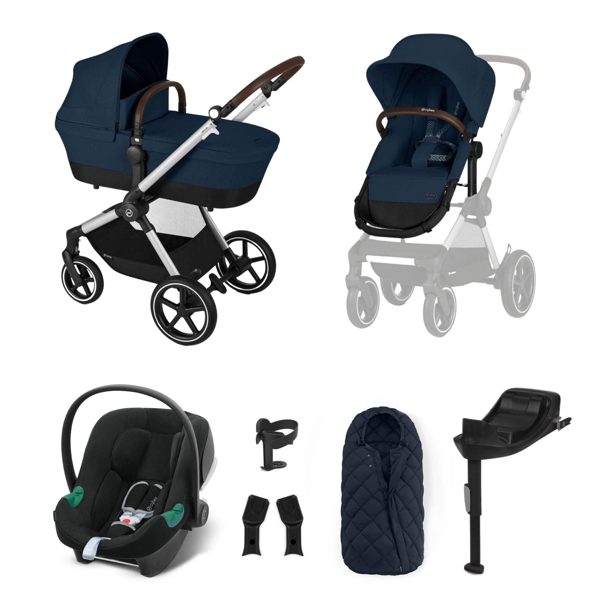 Cybex Eos Lux Comfort Piece Bundle in Ocean Blue