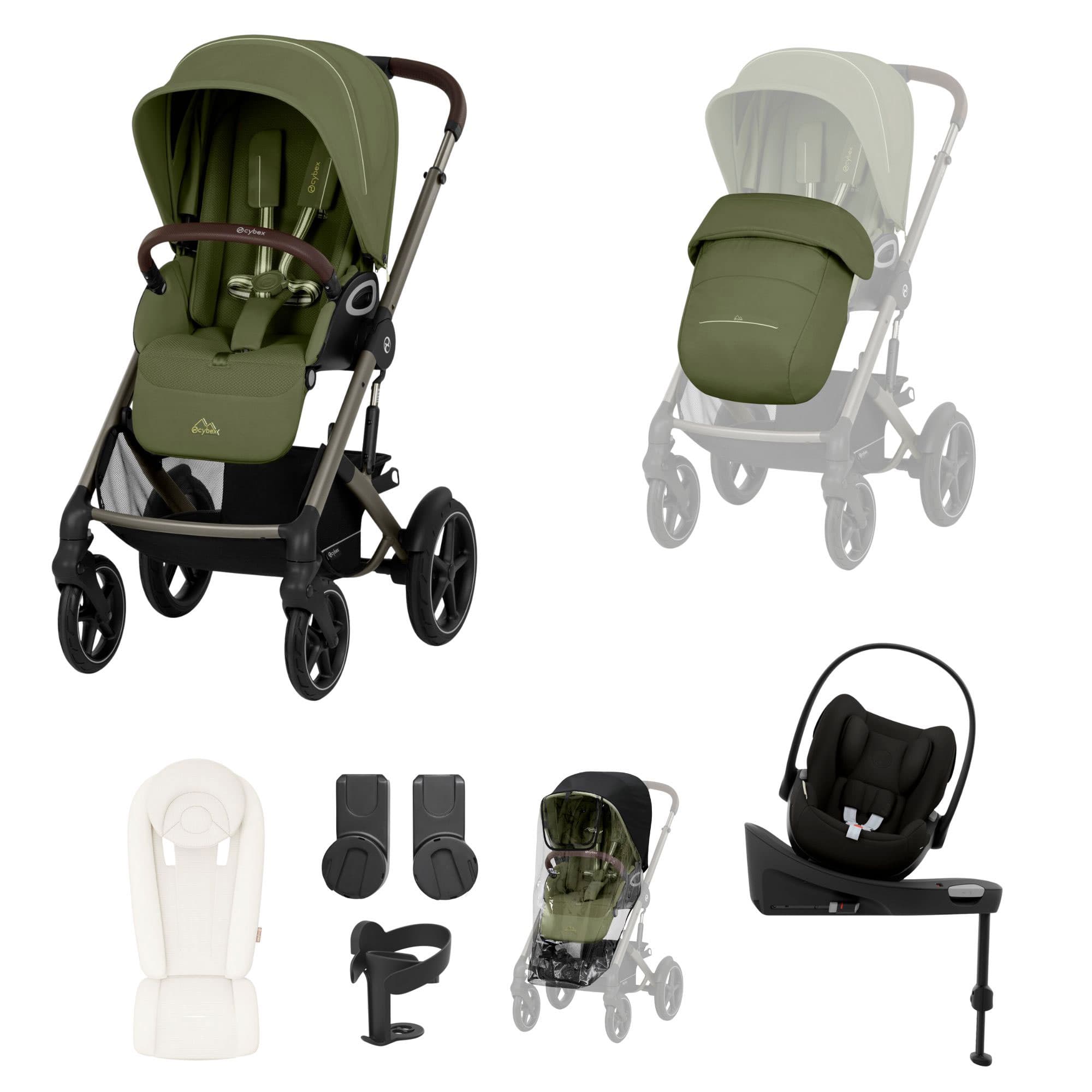 Cybex Talos S Lux 10 Piece Bundle with Cloud G3 in Moss Green