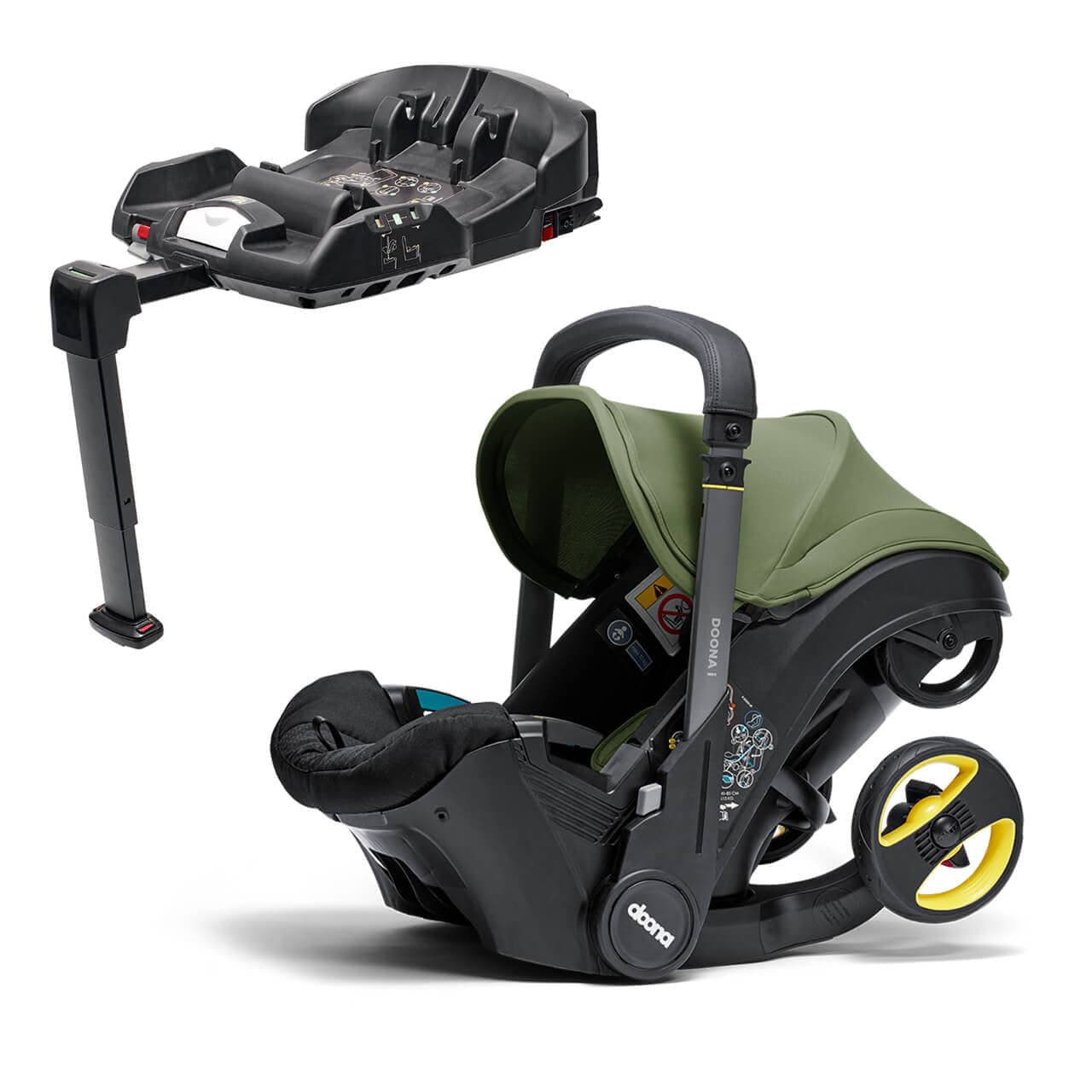 doona stroller and isofix Doona i Infant Car Seat Stroller & i Isofix Base Desert Green