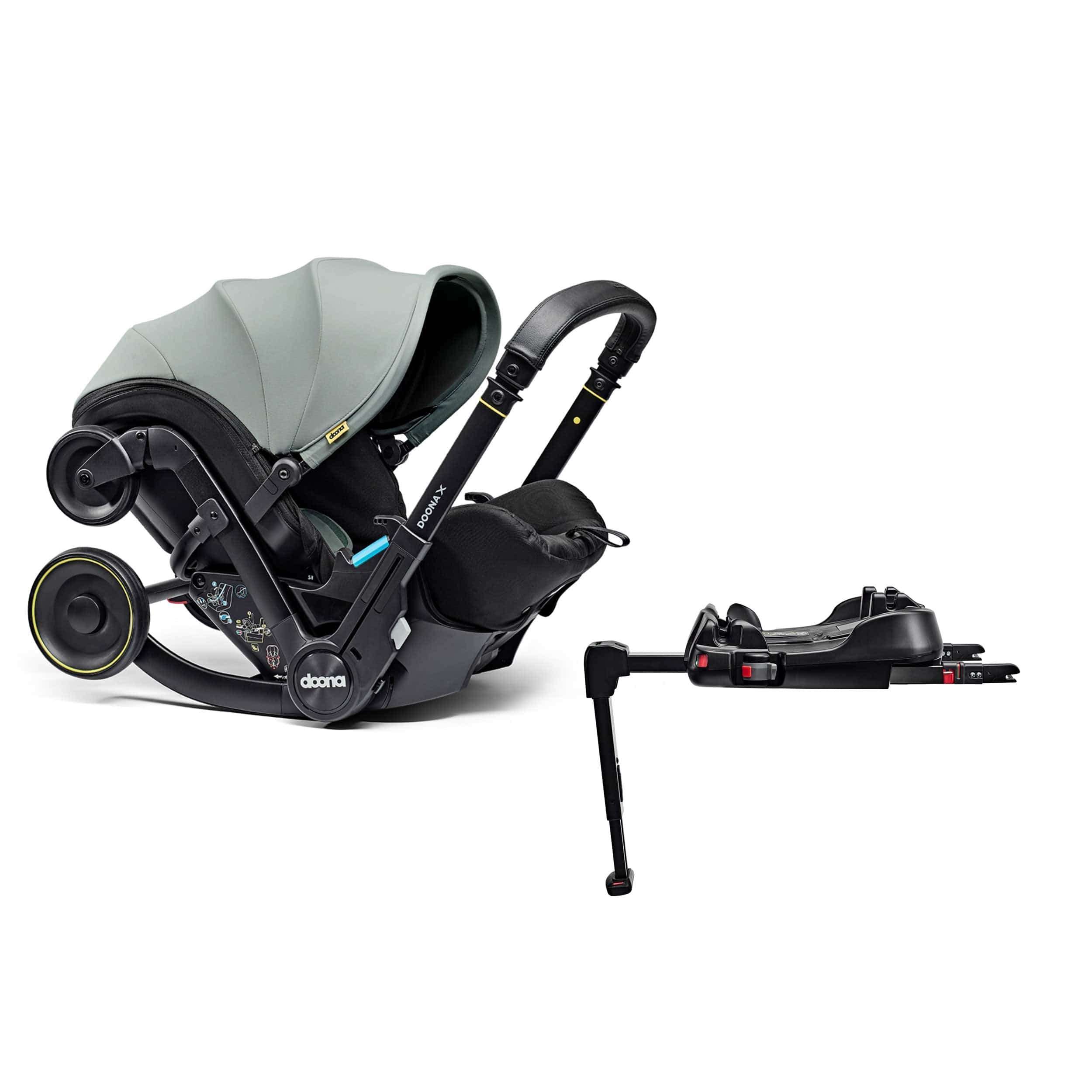Doona X Infant Car Seat Stroller & X Isofix Base Dusty Sage Baby Car Seats 14571-DUS-SGE 4895231706687