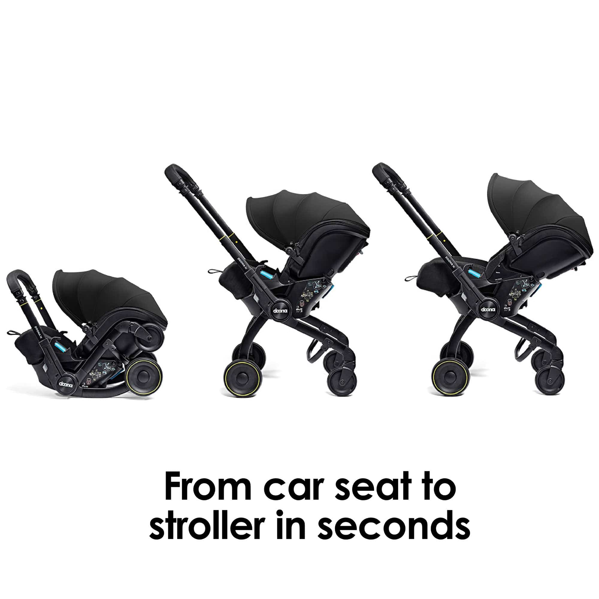 Doona X Infant Car Seat Stroller & X Isofix Base Nitro Black Baby Car Seats