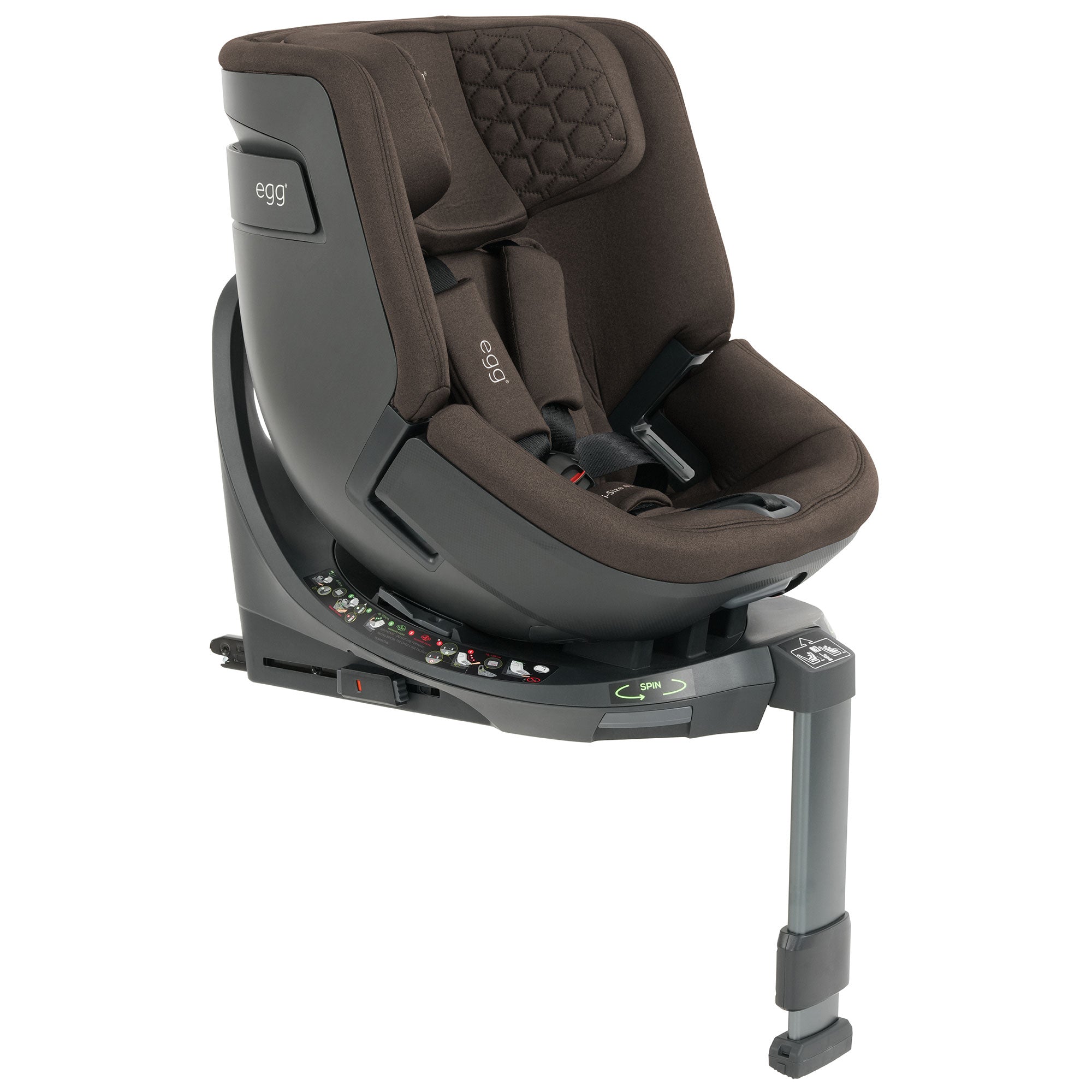 Egg Toddler 360 Car Seat in Chocolate Velvet