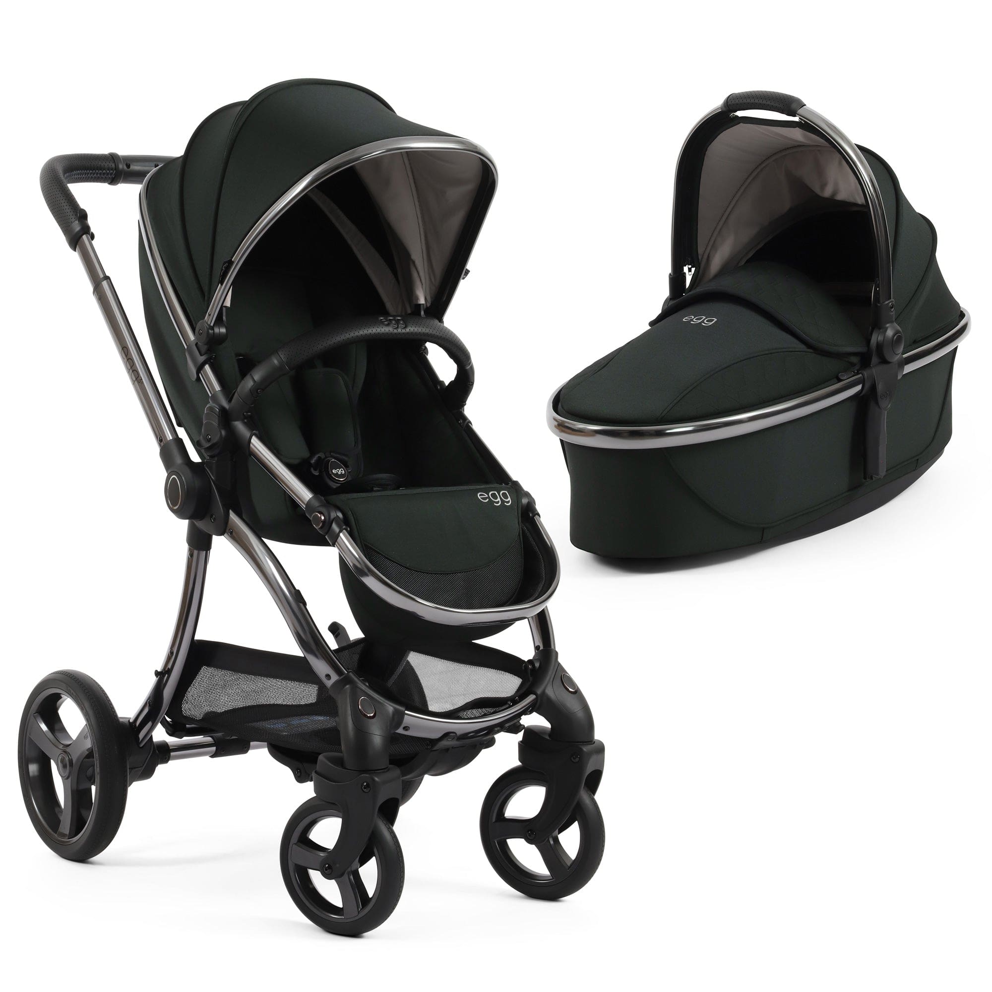 egg3 Pram Bundle Black Olive - Main Image