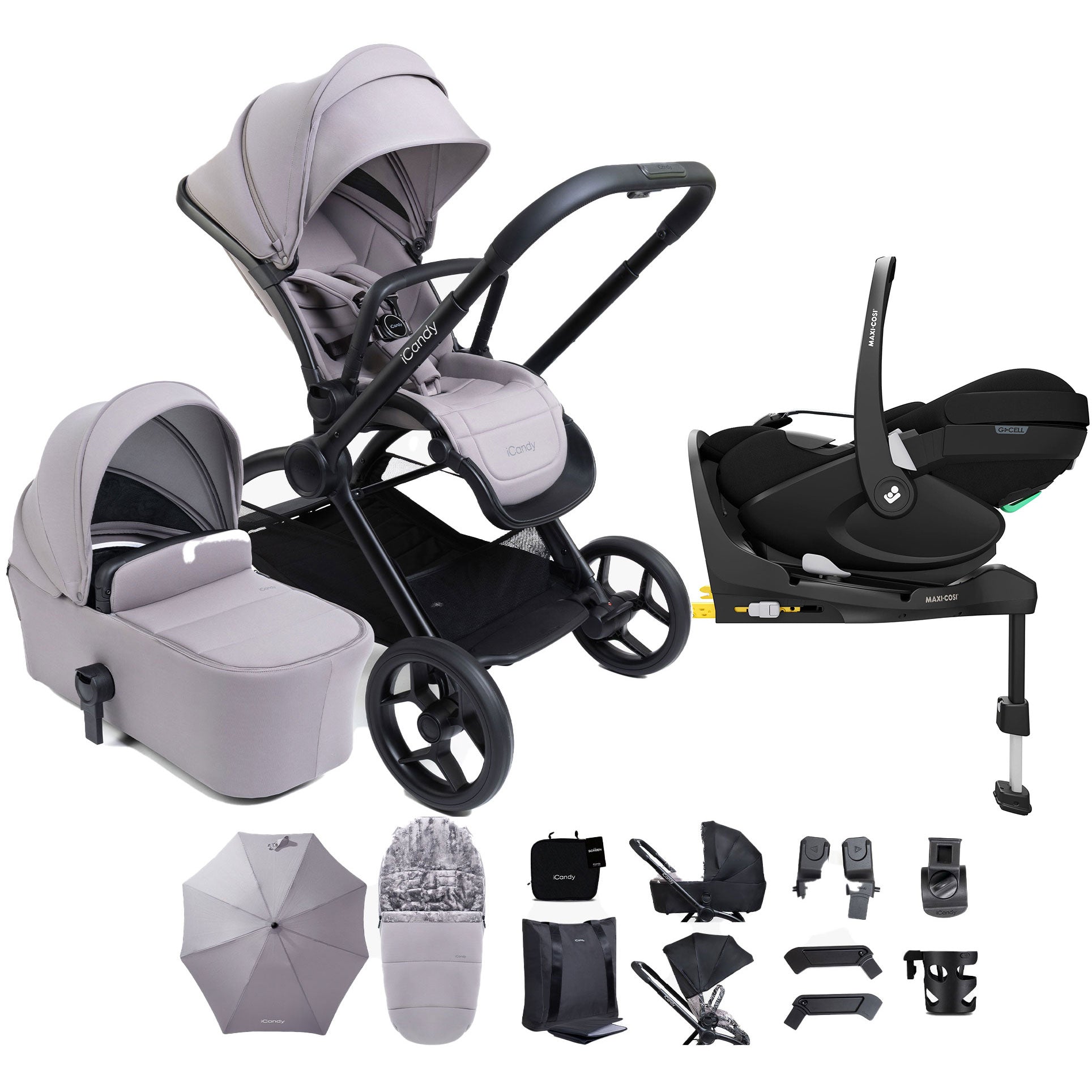 iCandy Core 2 Complete Maxi-Cosi Bundle in Storm Grey
