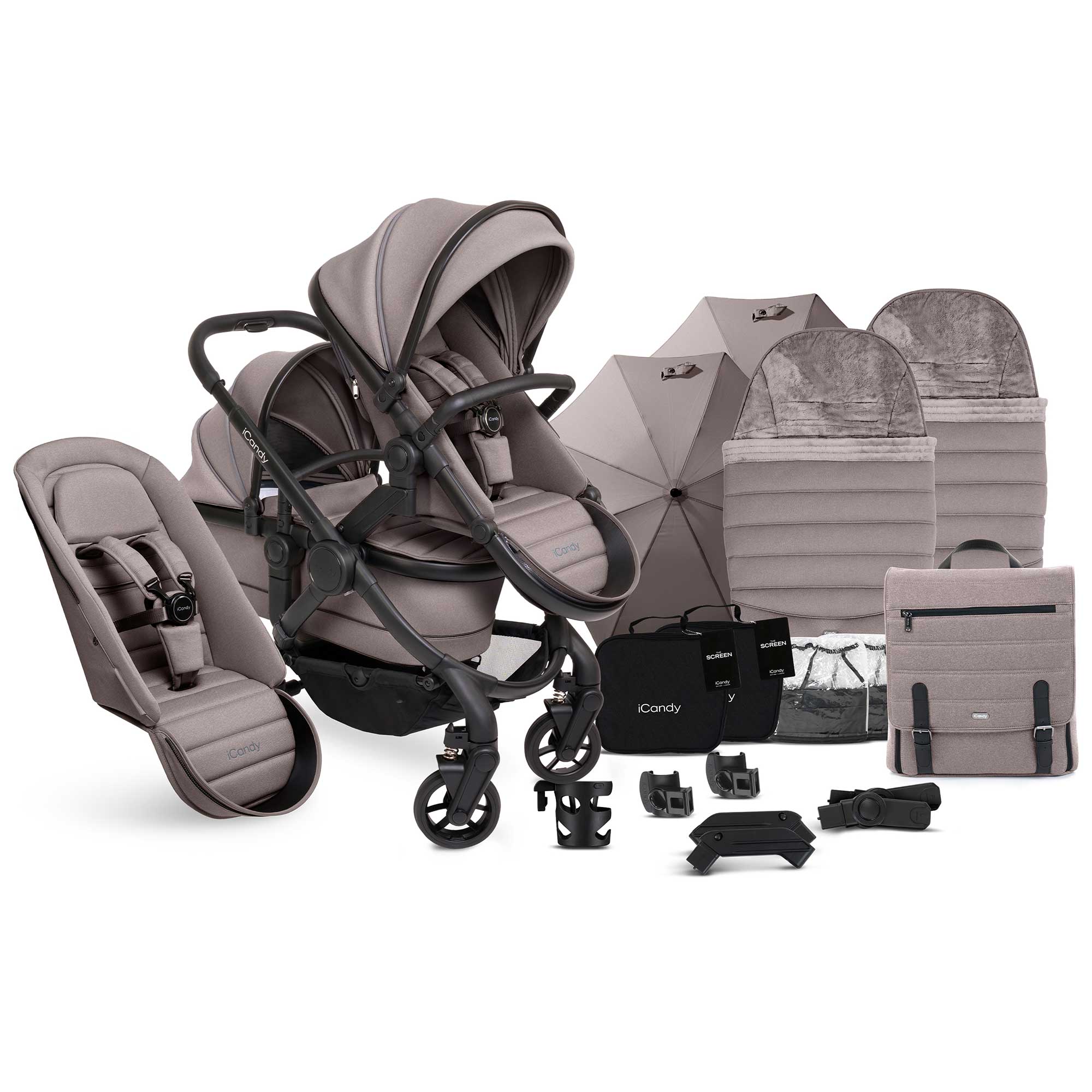 iCandy Peach 7 Double Complete Bundle in Porcini