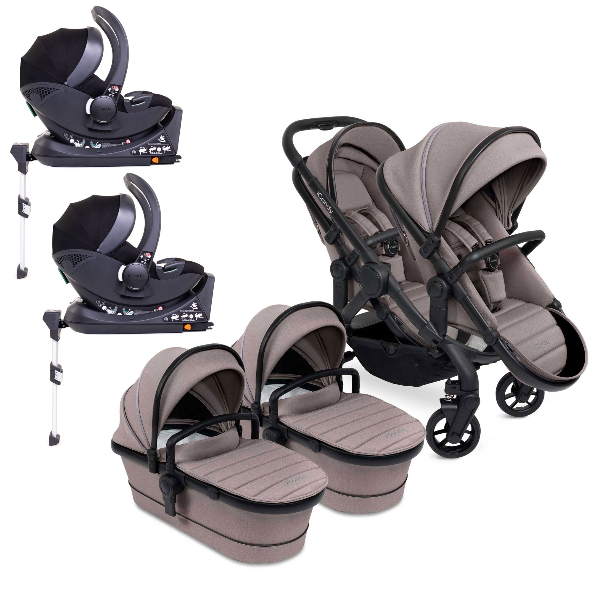 iCandy Peach 7 Twin Cocoon Bundle in Porcini