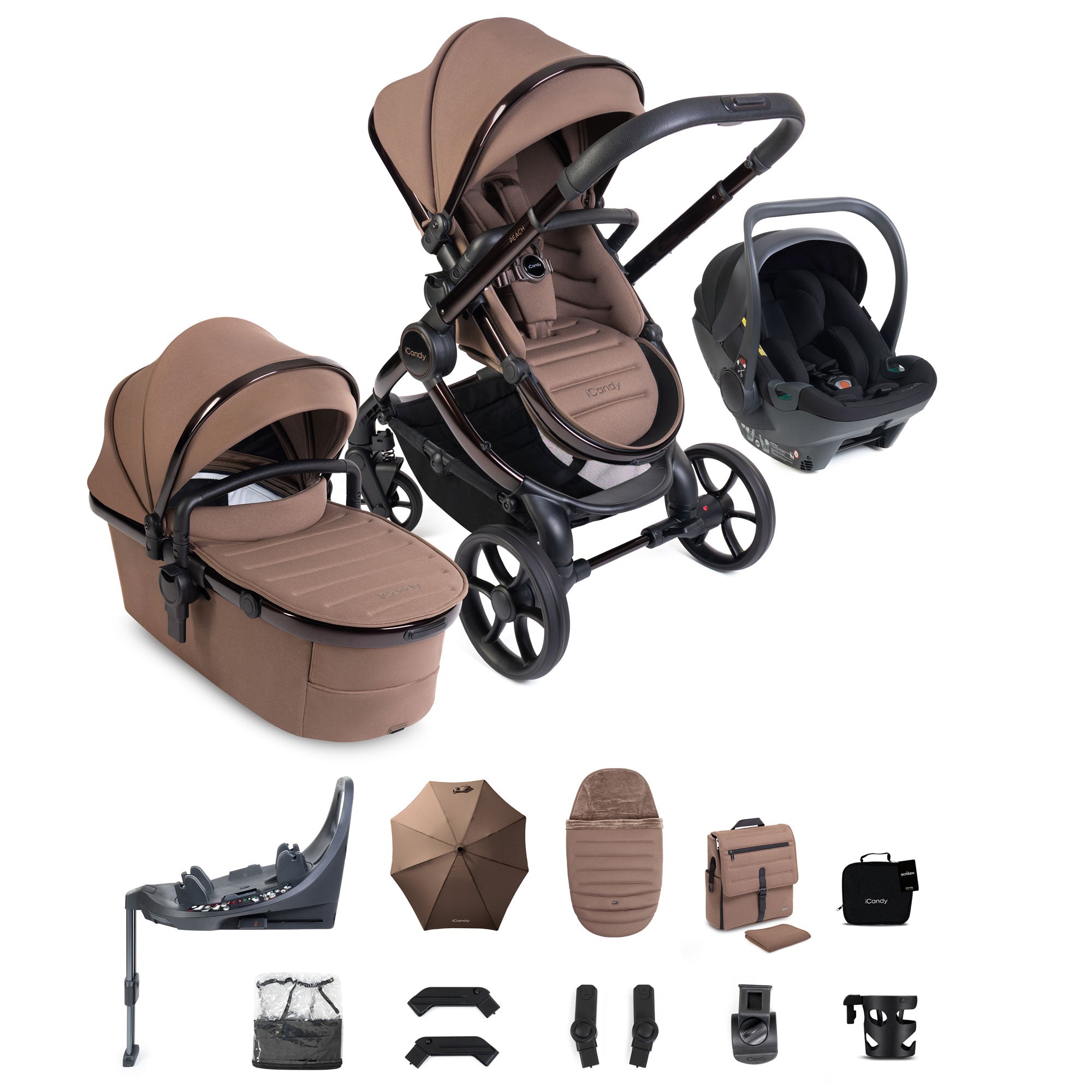 iCandy Peach 8 Editions Complete Bundle with Cocoon 360 in Coco