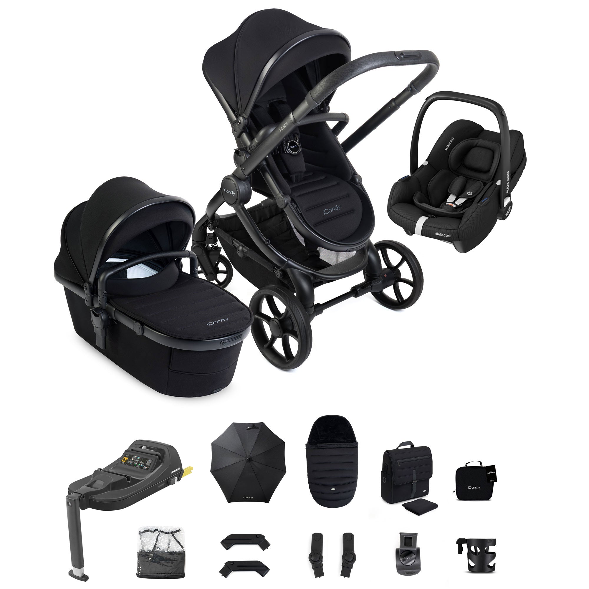iCandy Peach 8 Complete Maxi-Cosi Bundle in Black