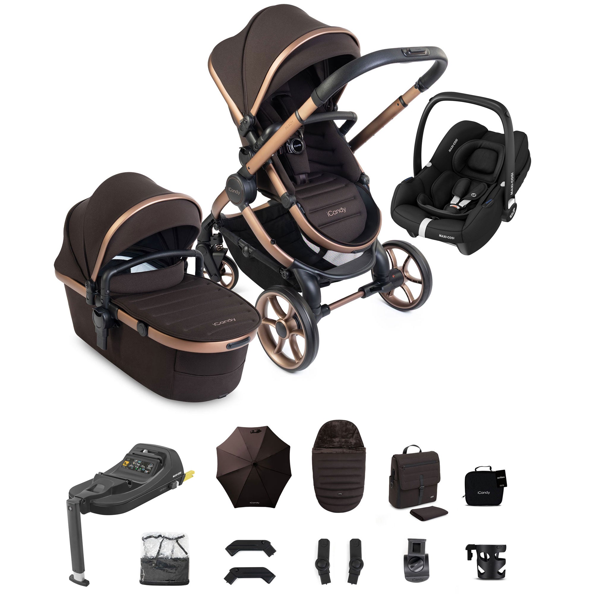 iCandy Peach 8 Editions Complete Maxi-Cosi Bundle in Pecan