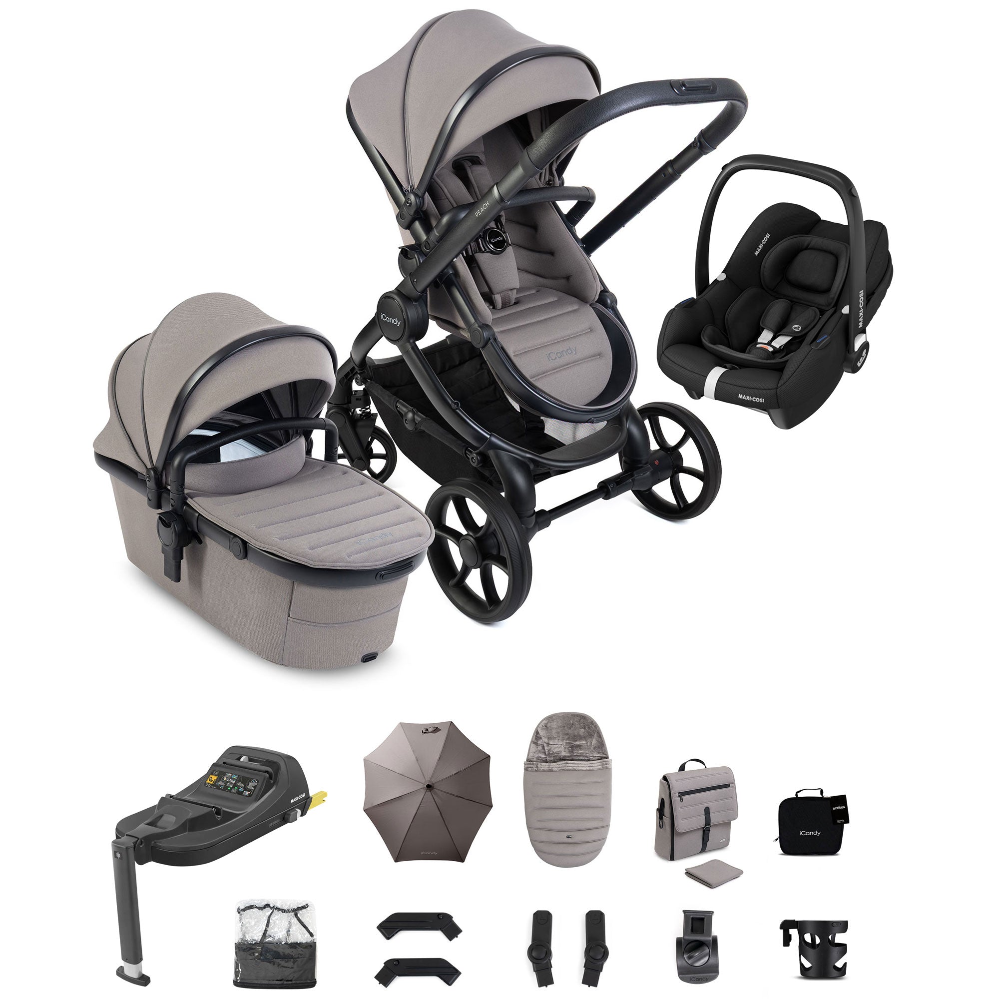 iCandy Peach 8 Complete Maxi-Cosi Bundle in Porcini